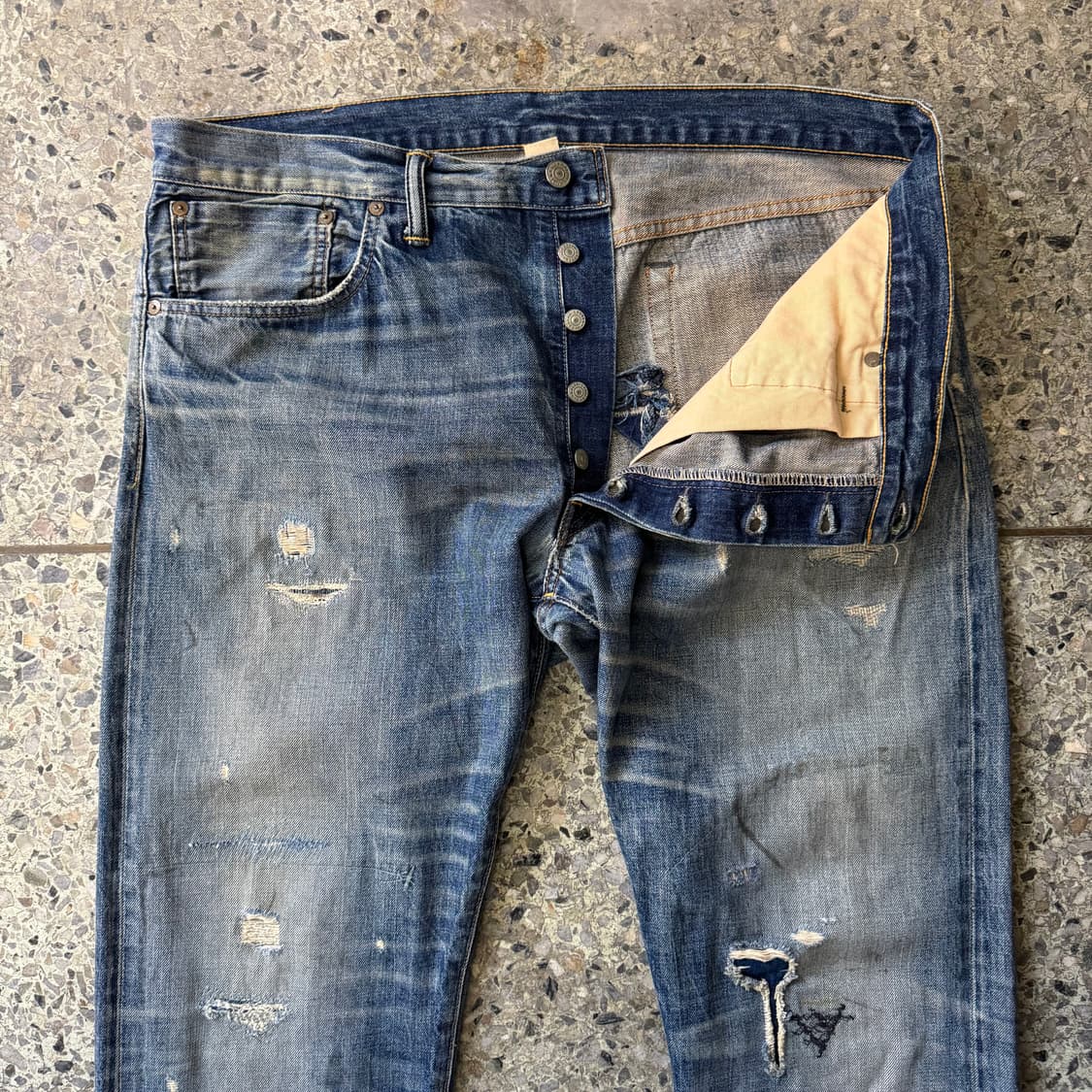 [38] RRL 더블알엘 로우스트라이트 더스트볼 셀비지 데님 팬츠 상품이미지4