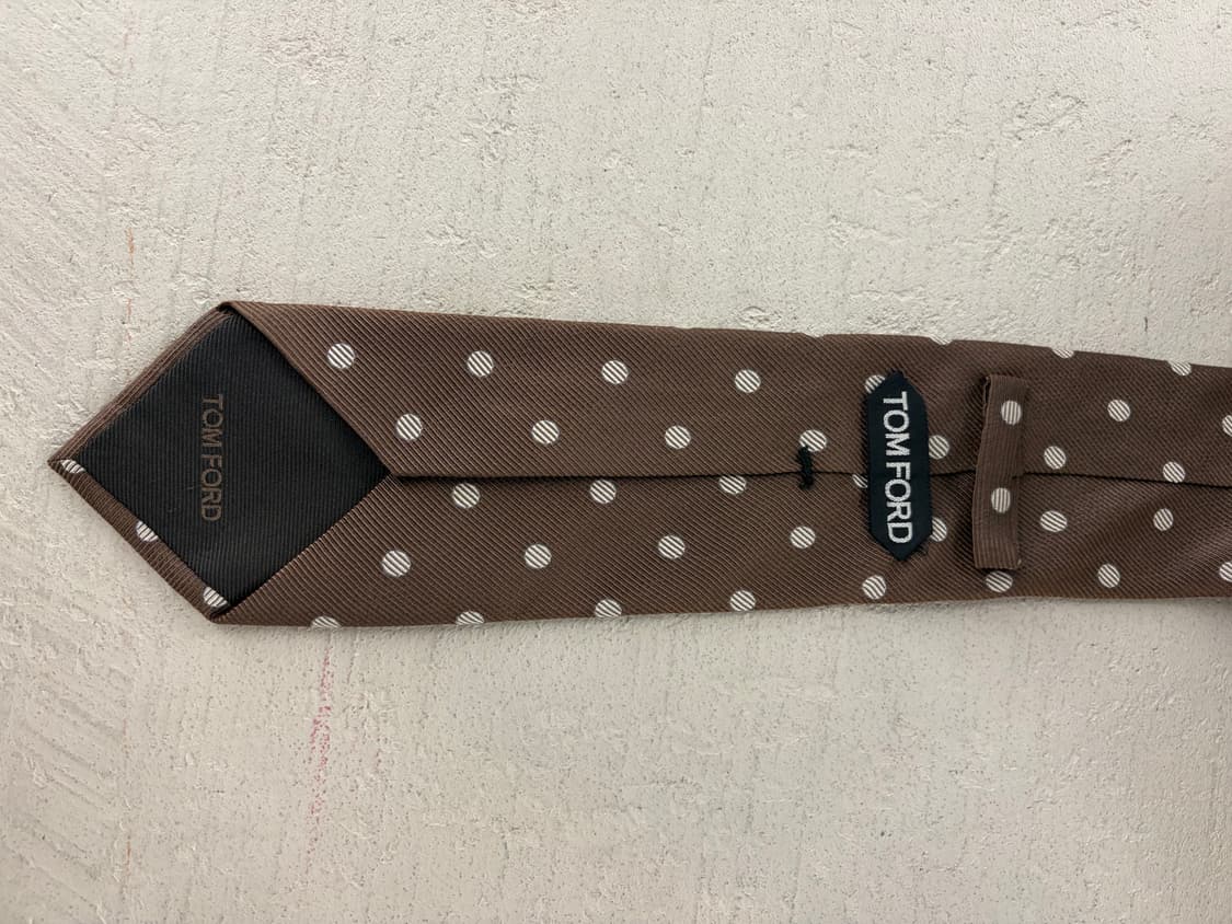 TOM FORD 브라운 물방울무늬 넥타이  상품이미지6