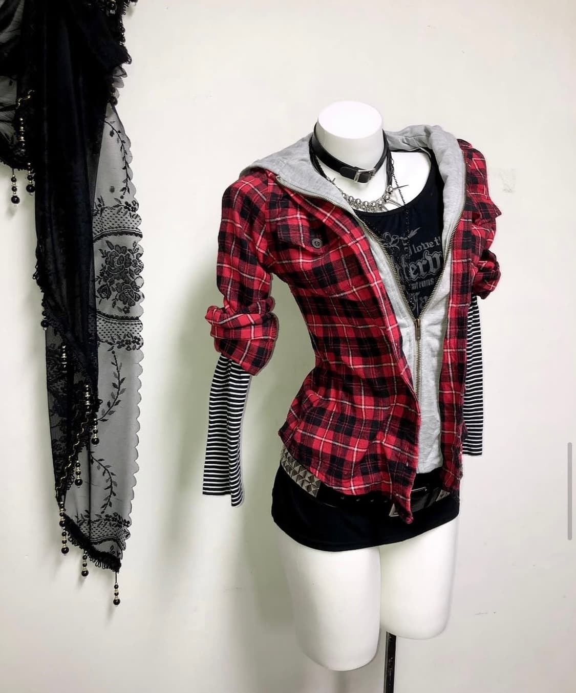 빈티지 펑크 코디 세트 상품이미지1