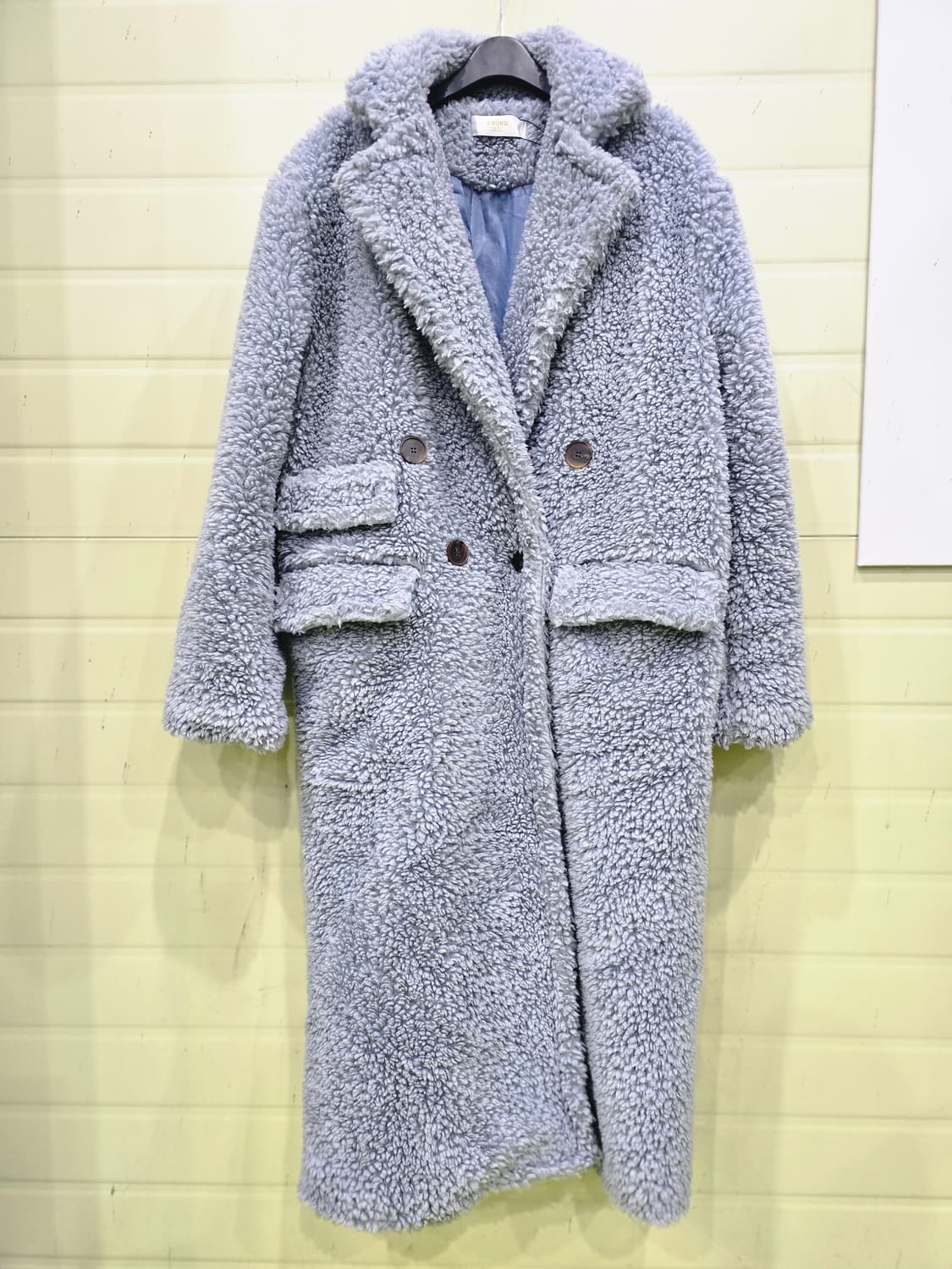 뽀글이 롱 코트 블루 FREE 상품이미지9