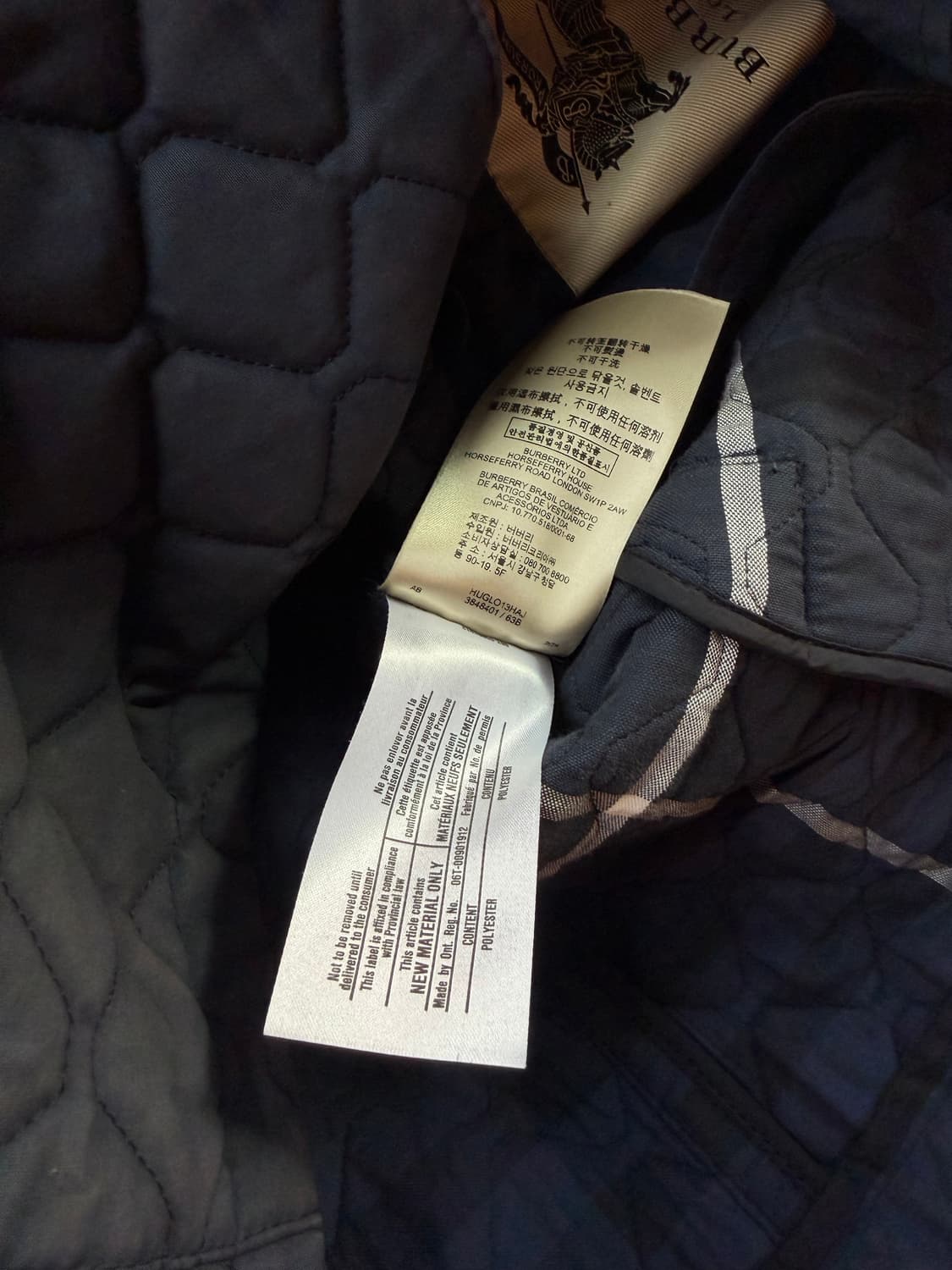 .50/ 버버리 워싱 엘보 레더패치 퀄팅 자켓 상품이미지10