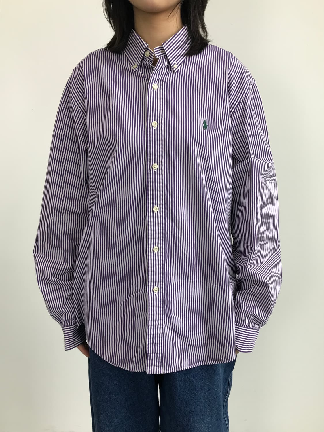 Polo Ralph Lauren Purple Stripe Shirt 상품이미지1