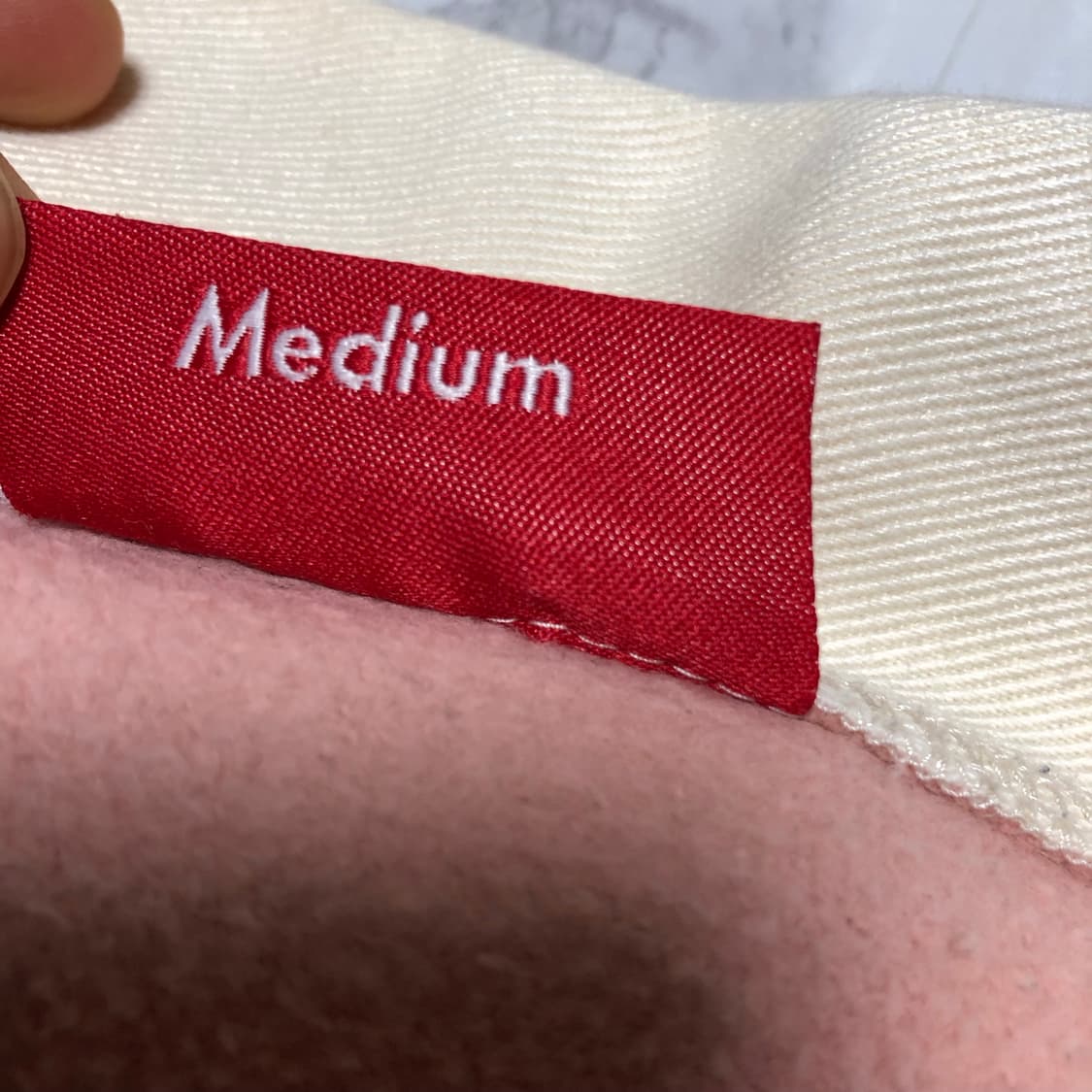 슈프림 럭비 티셔츠 기모 딸기우유 인디핑크 카라티 상품이미지6