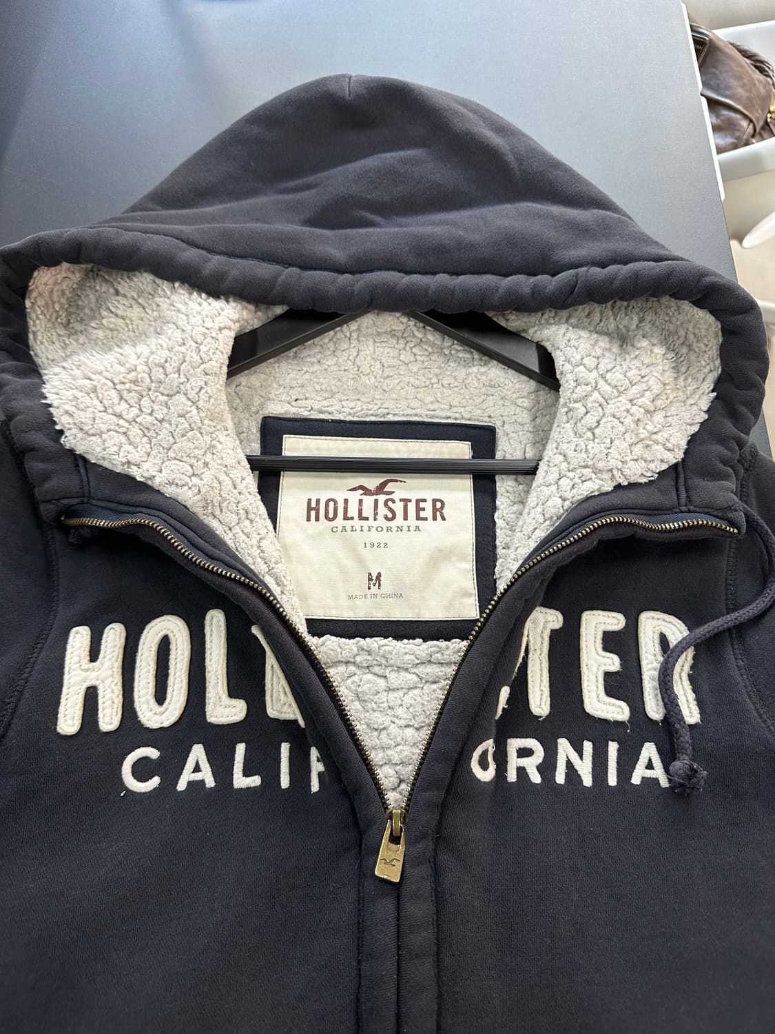 홀리스터 울프죠 양털 후드집업 상품이미지6