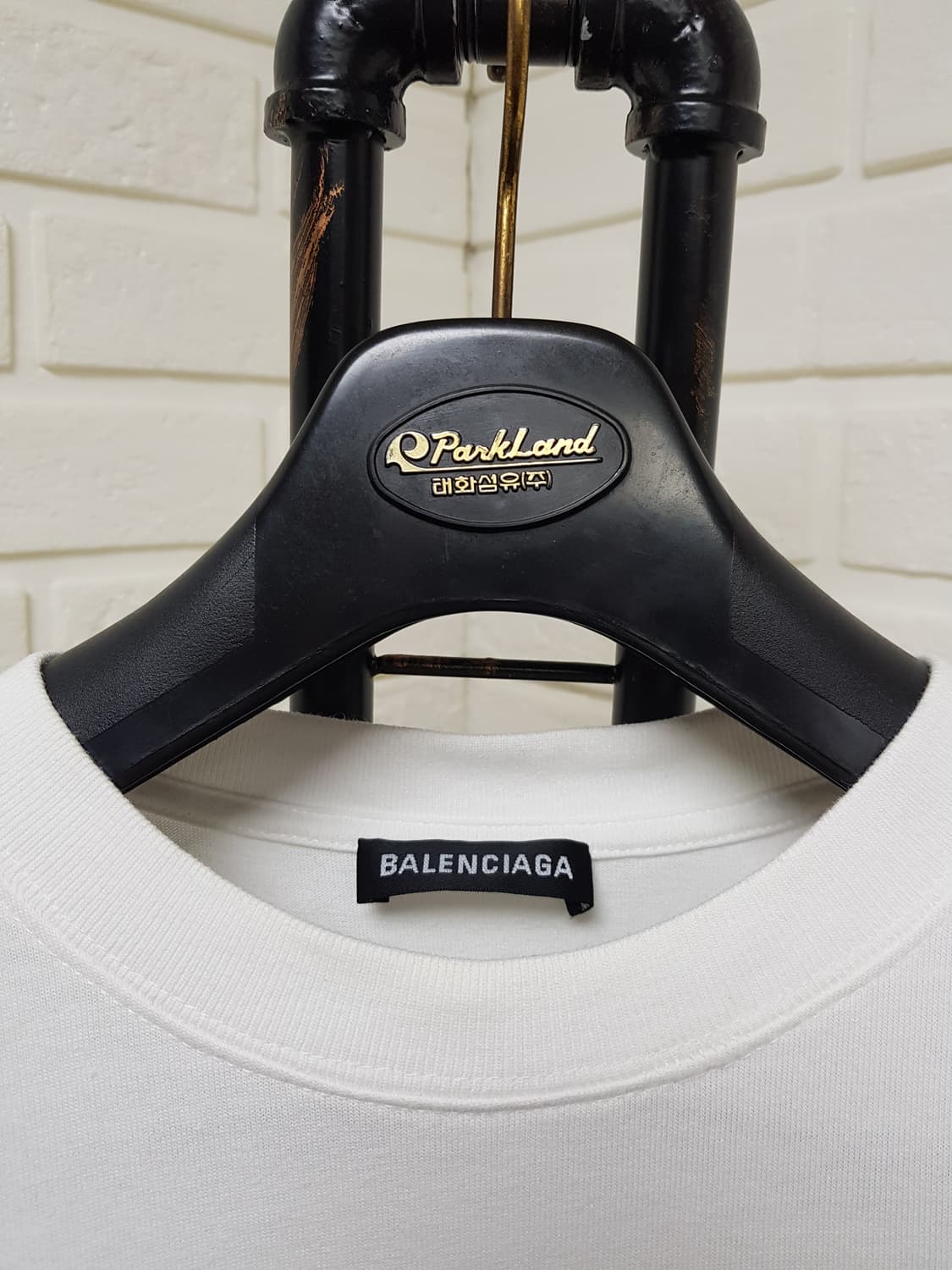 [m/정품] balenciaga 발렌시아가 웨이브 로고 반팔 상품이미지4