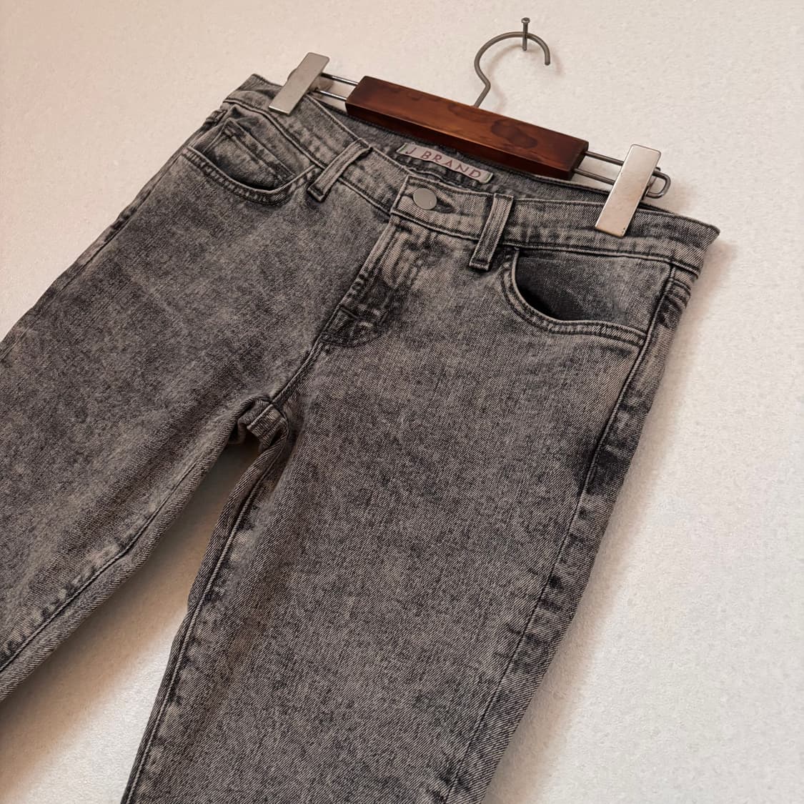 J 제이브랜드 27 그레이 워싱 데님 청바지 슬림 미국 수입 정품 상품이미지2