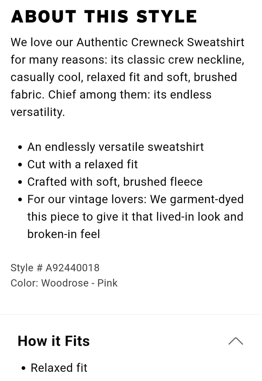 리바이스 가먼트다이드 크루넥 스웻셔츠  상품이미지9