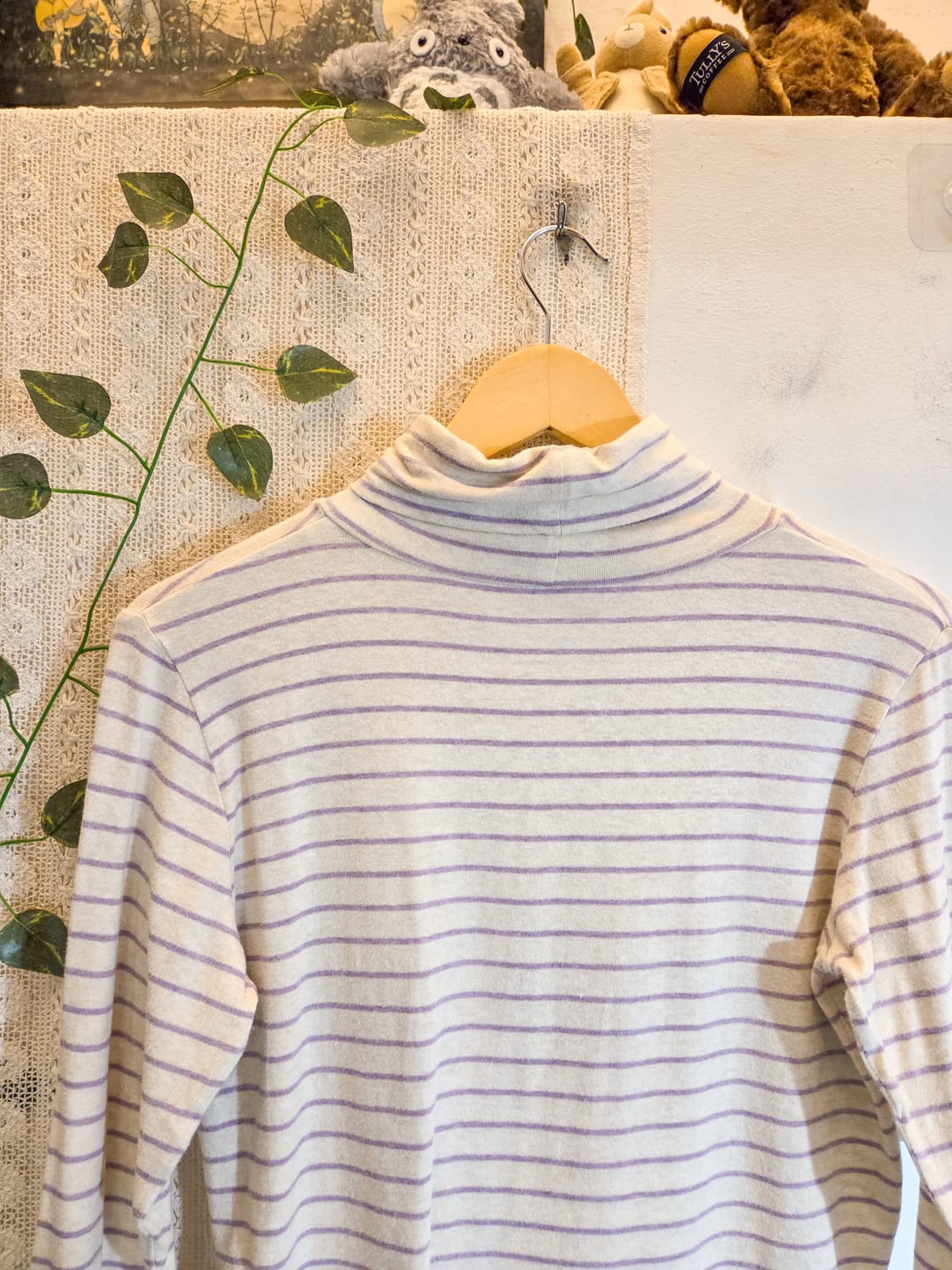 sm2 연보라 스트라이프 목폴라 슬리브 상품이미지5