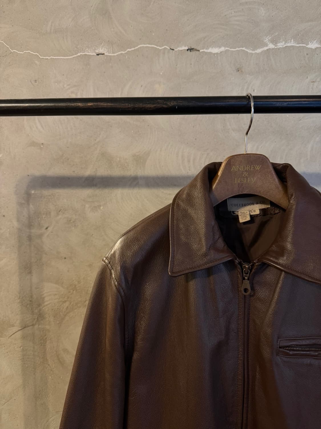 COLEBROOK&CO 그레인레더 싱글라이더 자켓 남성100 상품이미지3