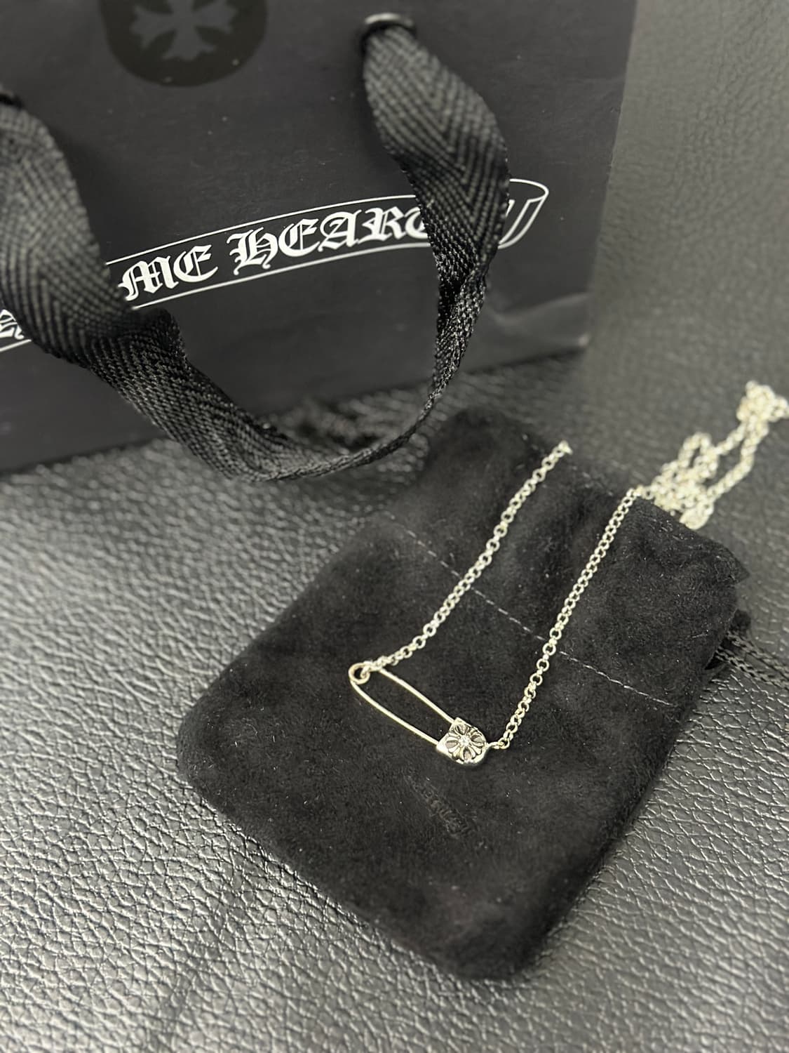 크롬하츠 세이프티핀 다이아 목걸이 일체형 상품이미지1