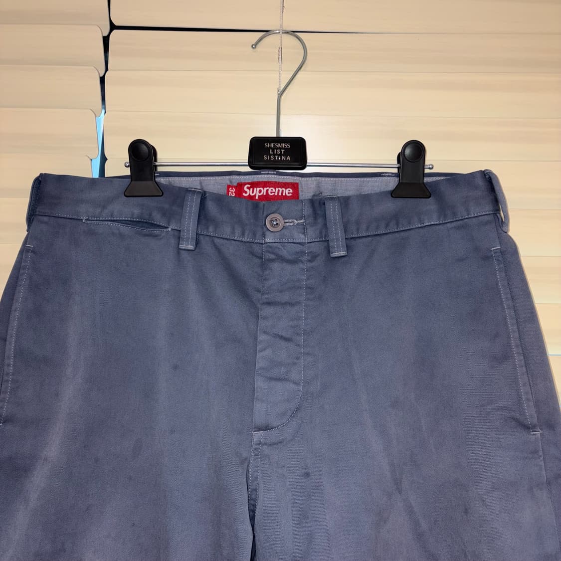 슈프림 Supreme 핀업걸 치노 팬츠 바지 워시드 블루 32 상품이미지4