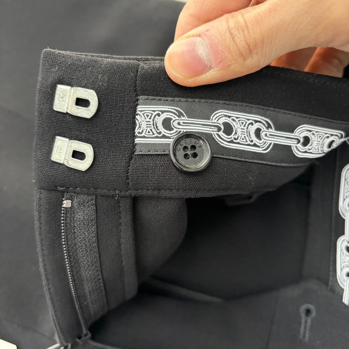 셀린느 블랙 와이드 슬랙스 팬츠 31in 상품이미지4