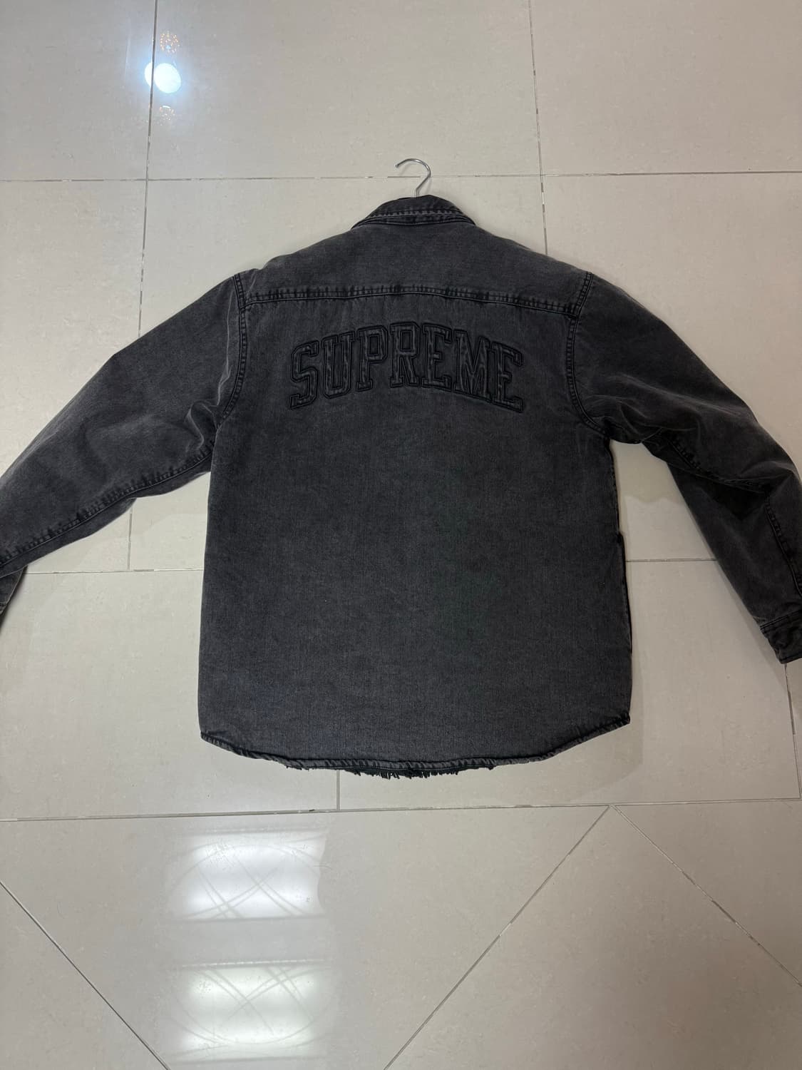 슈프림 포우 셔링 워크 데님셔츠 블랙 M 상품이미지1