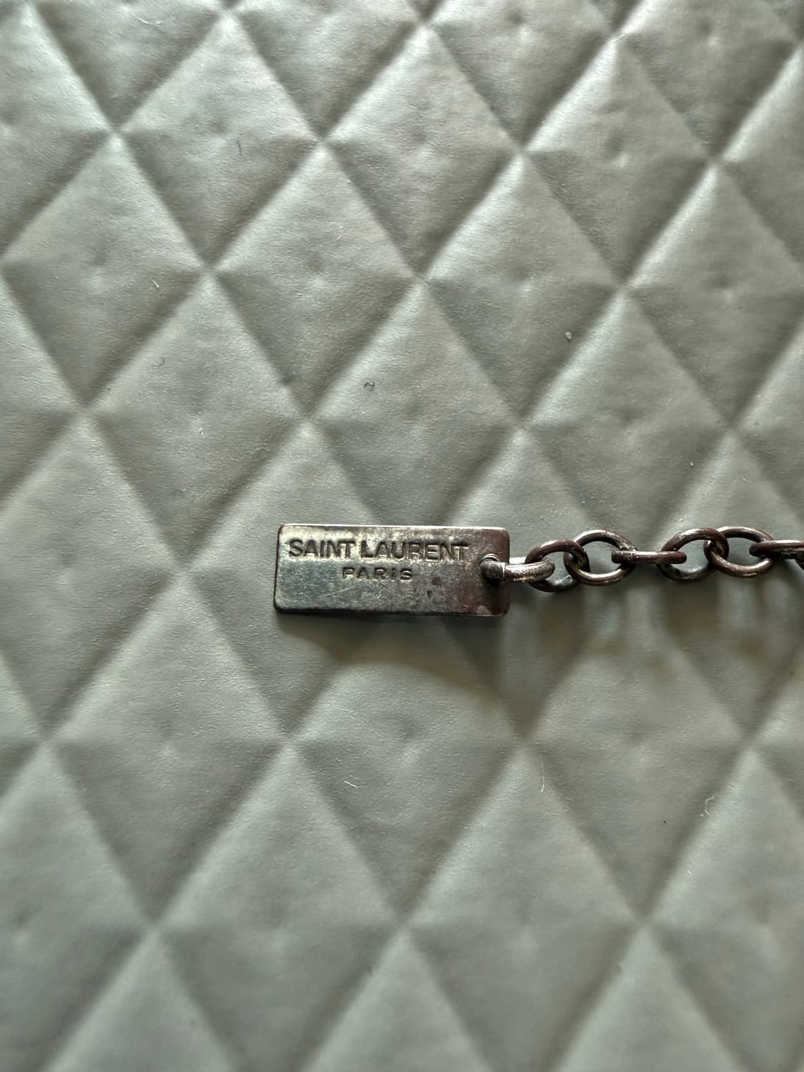 (F) 생로랑 925실버 슬림 체인 크롭 네크리스  상품이미지2