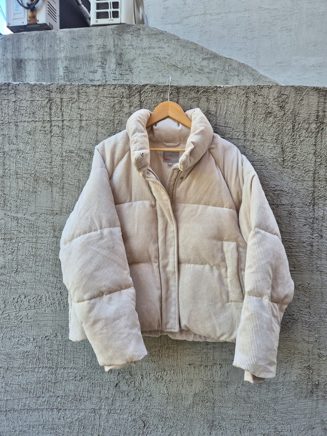 스파오 코듀로이 패딩 아이보리 L 상품이미지7