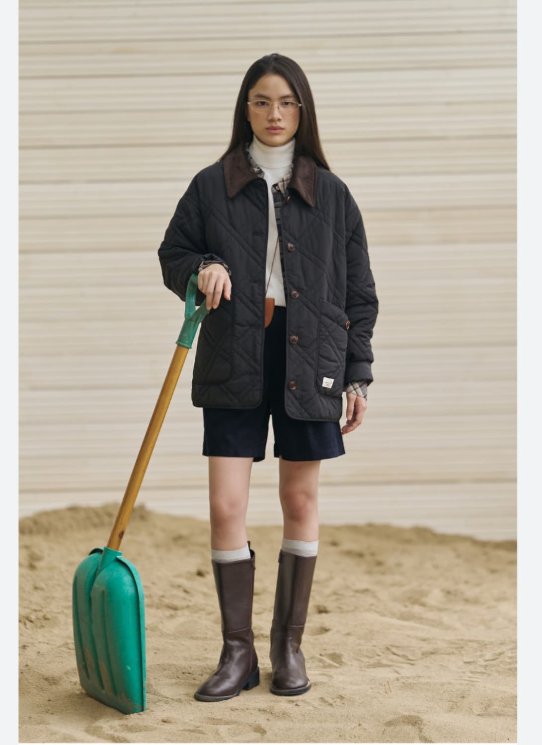 새상품)로브로브 퀼팅점퍼/ootj브라운팬츠 상품이미지1