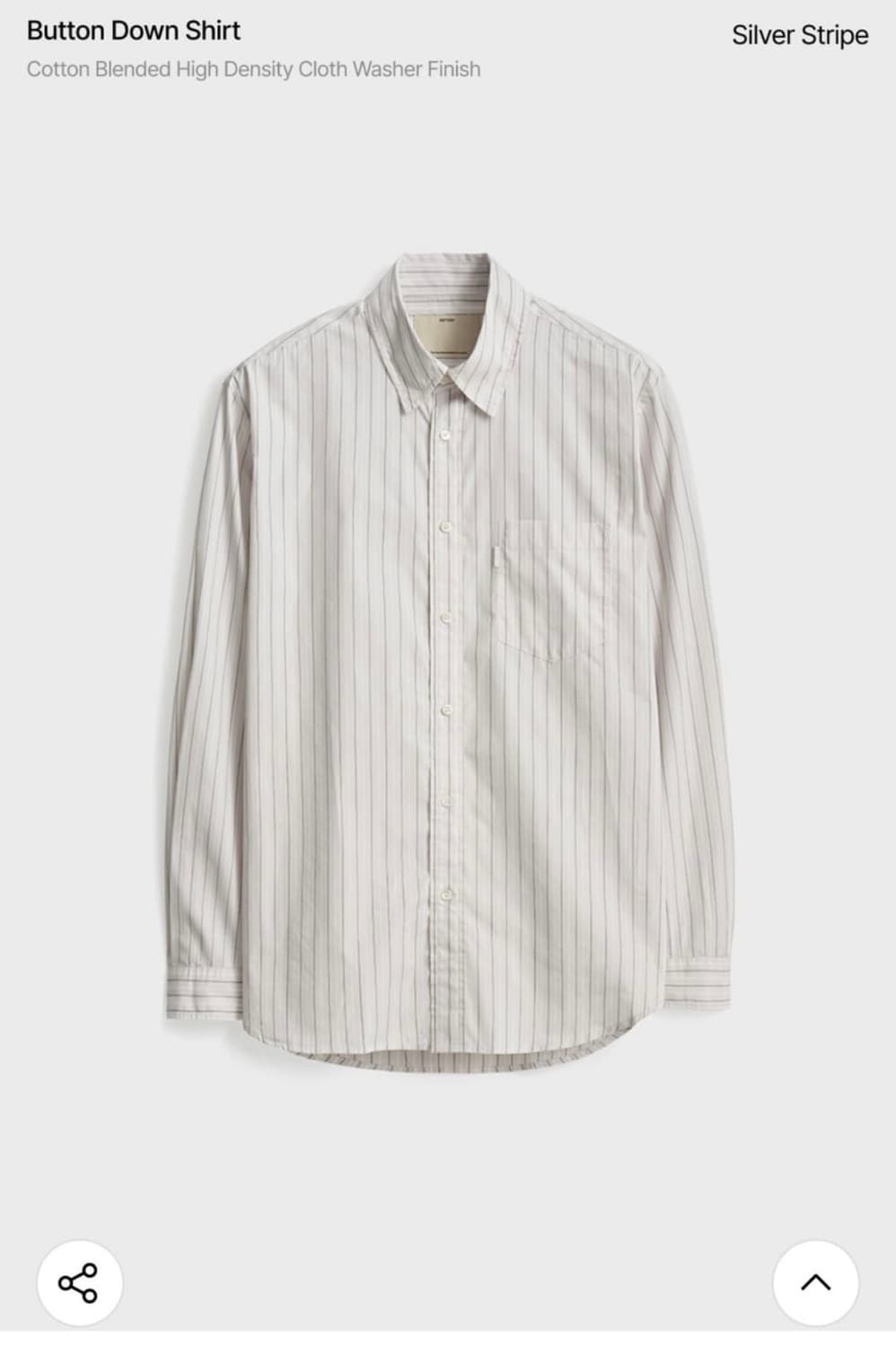 3 포터리 다운 셔츠 실버 스트라이프 상품이미지1