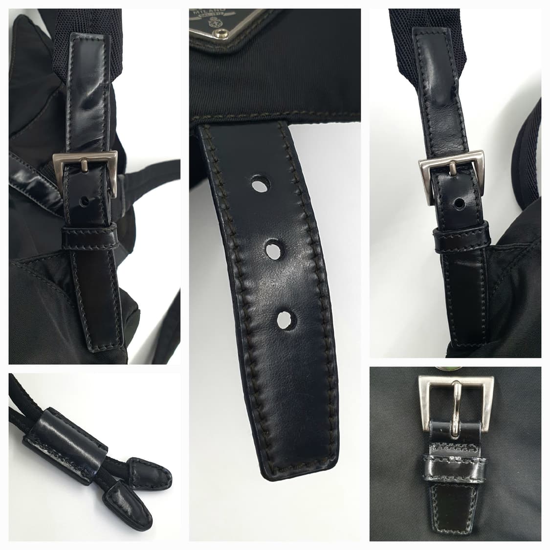 프라다 리나일론 원포켓 블랙 백팩 BZ4650 상품이미지7