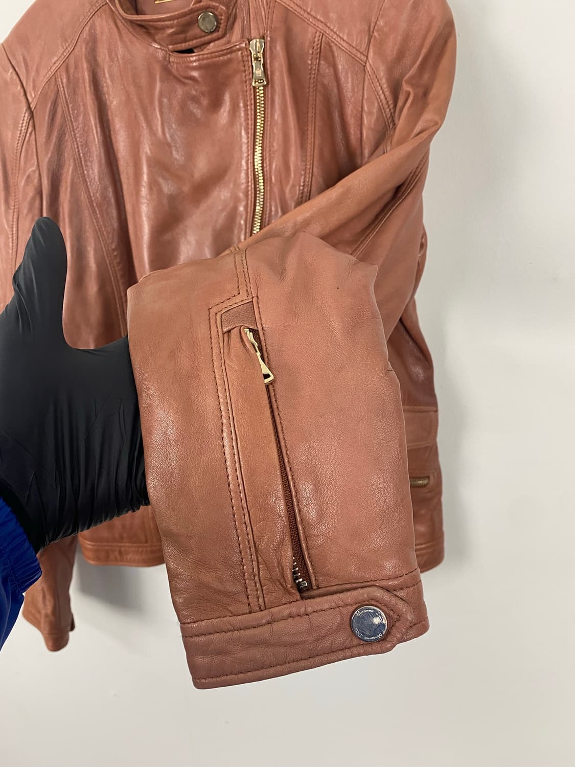 마시모두띠 카멜 가죽 레더 자켓 S 상품이미지5