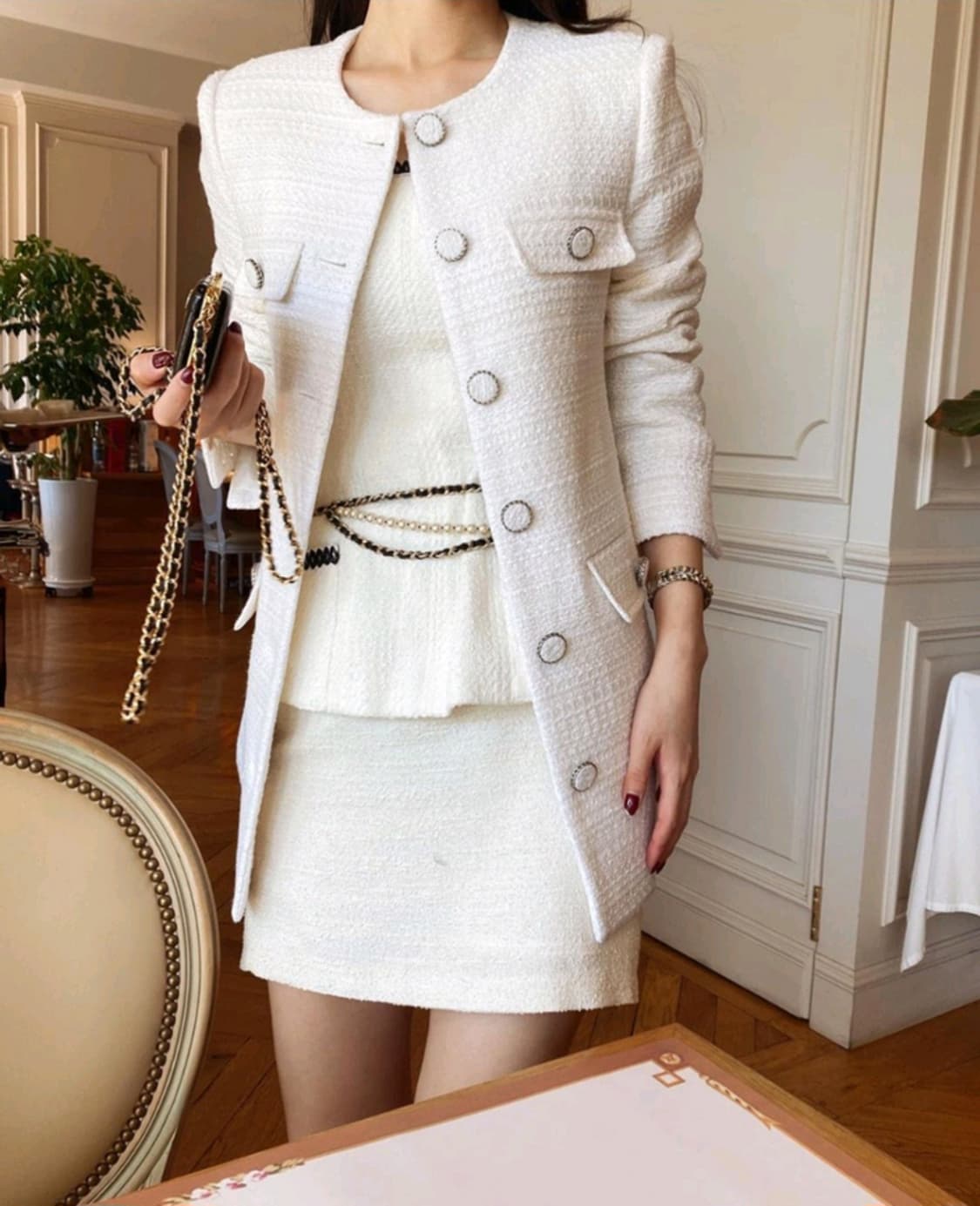 더로랑 japan fabric 트위드자켓(새상품S) 상품이미지9