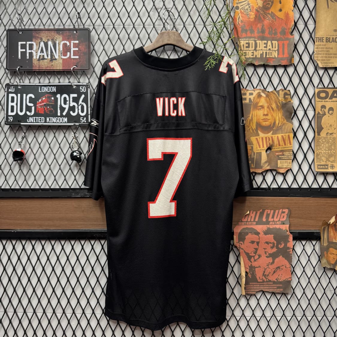 00s 리복 X NFL 온 필드 팰컨스 마이클 빅 저지 블랙 상품이미지4