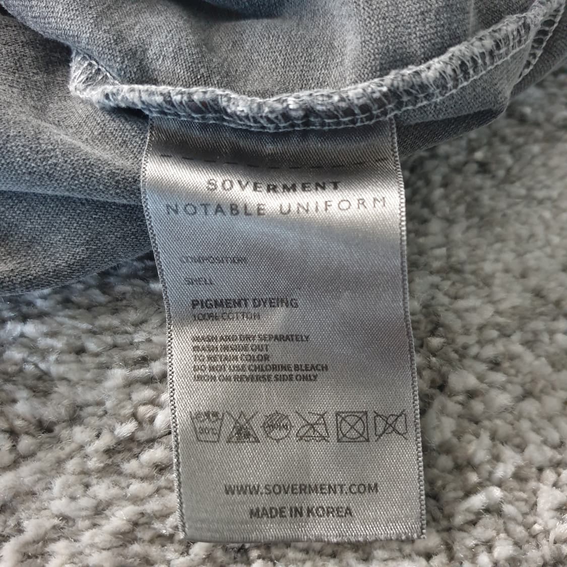 [무료배송] SOVERMENT 피그먼트 다잉 반팔 티셔츠 상품이미지2