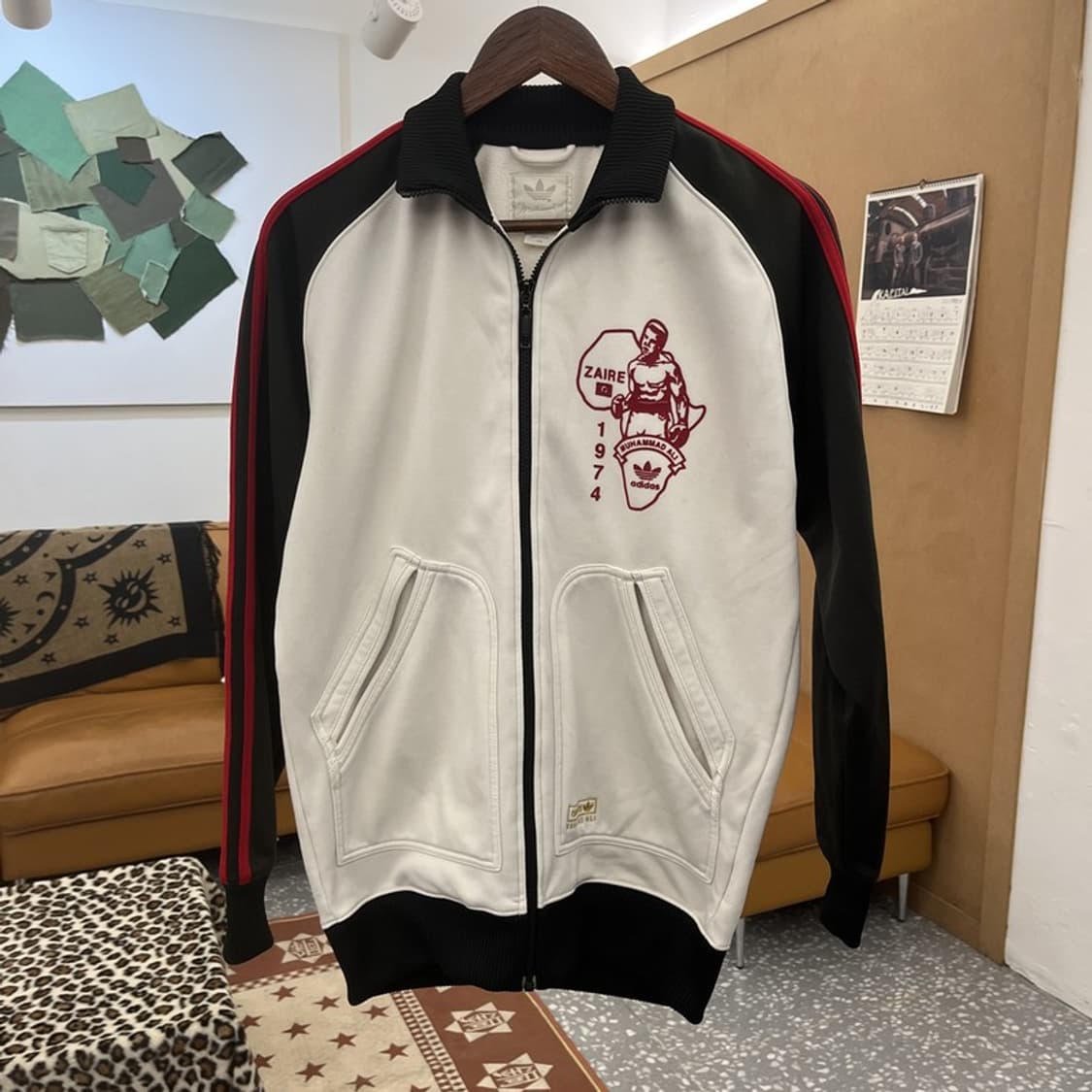 아디다스 희귀 빈티지 무하마드 알리 기모 져지 집업 XS C09745 상품이미지3