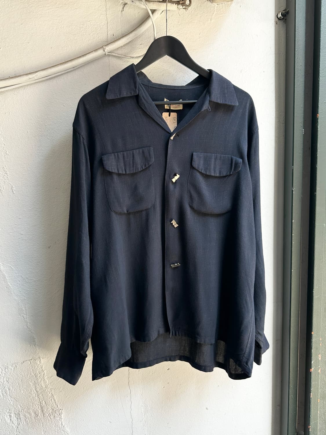 60's 빈티지 레이온 개버딘 셔츠 오버핏 셔츠 상품이미지3