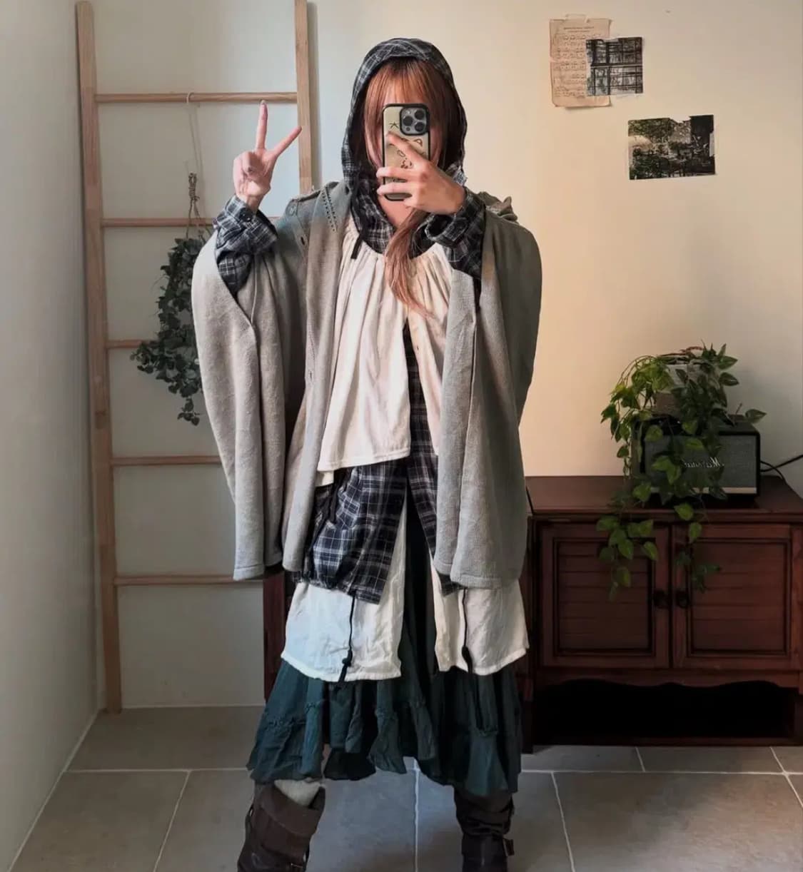 코코모리 빈티지 모리걸 하구미 케이프 코디 세트 상품이미지3