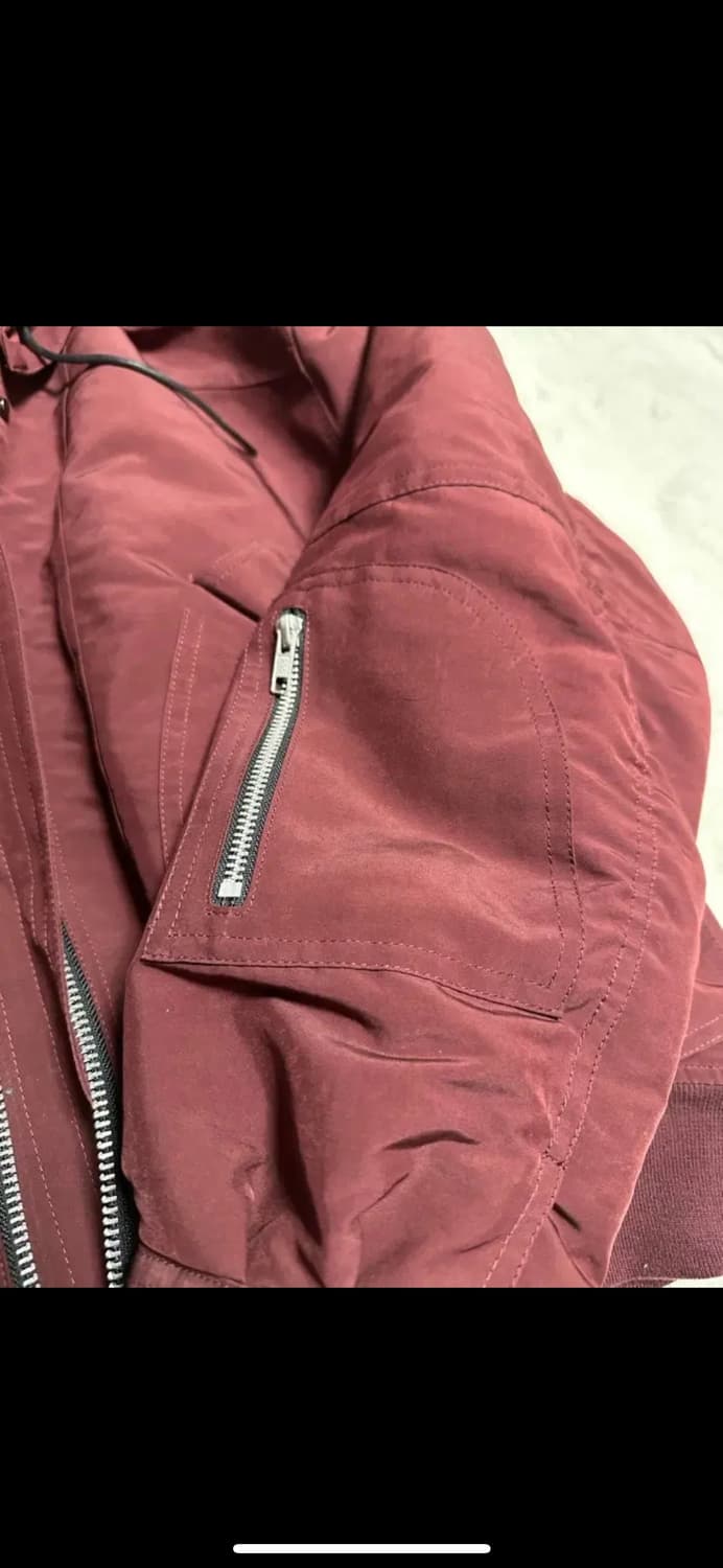 HALEINE 후드 봄버 버건디 상품이미지5