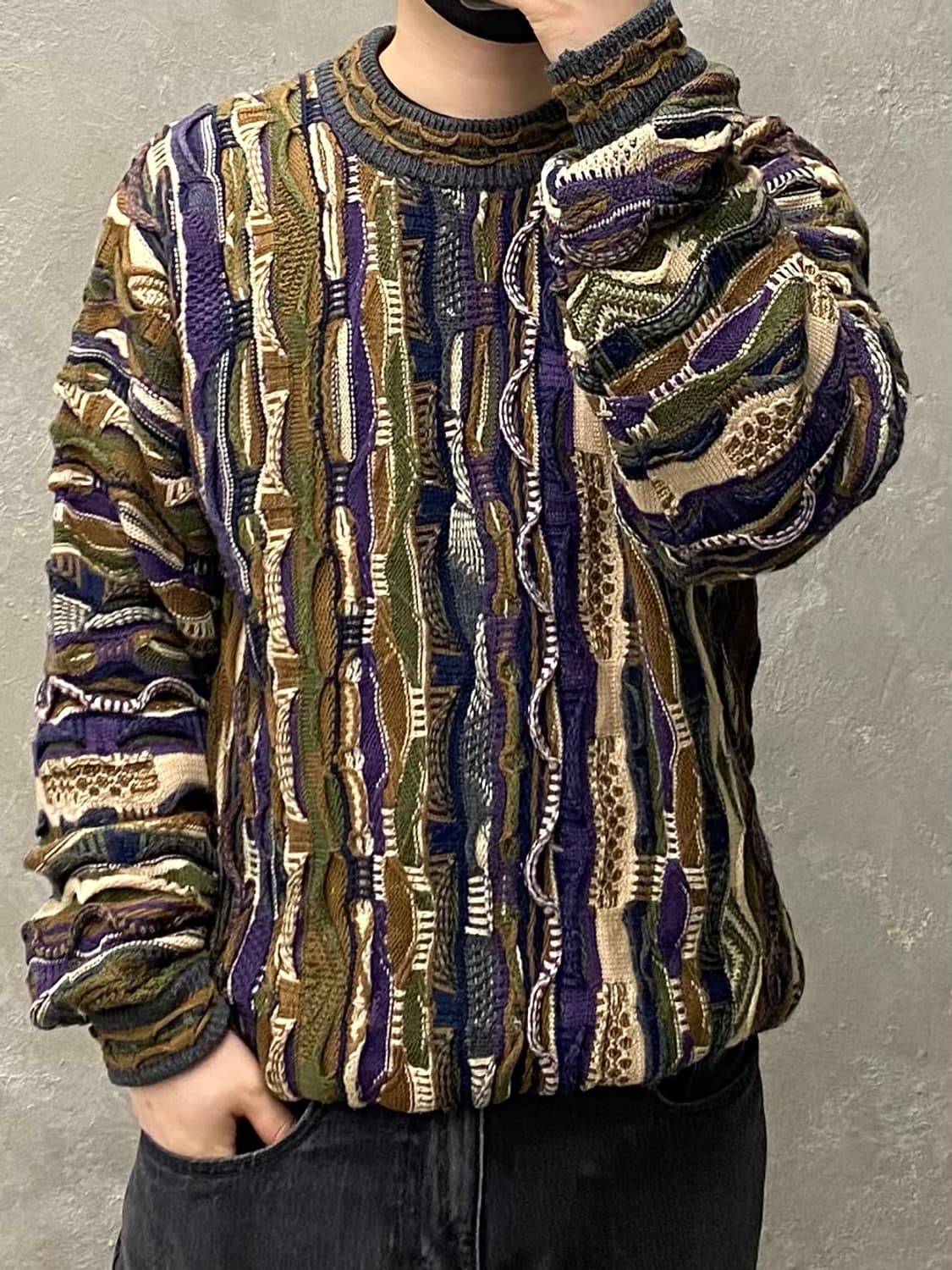 [L-XL] 90s Vintage 빈티지 케이블 울 니트 상품이미지7