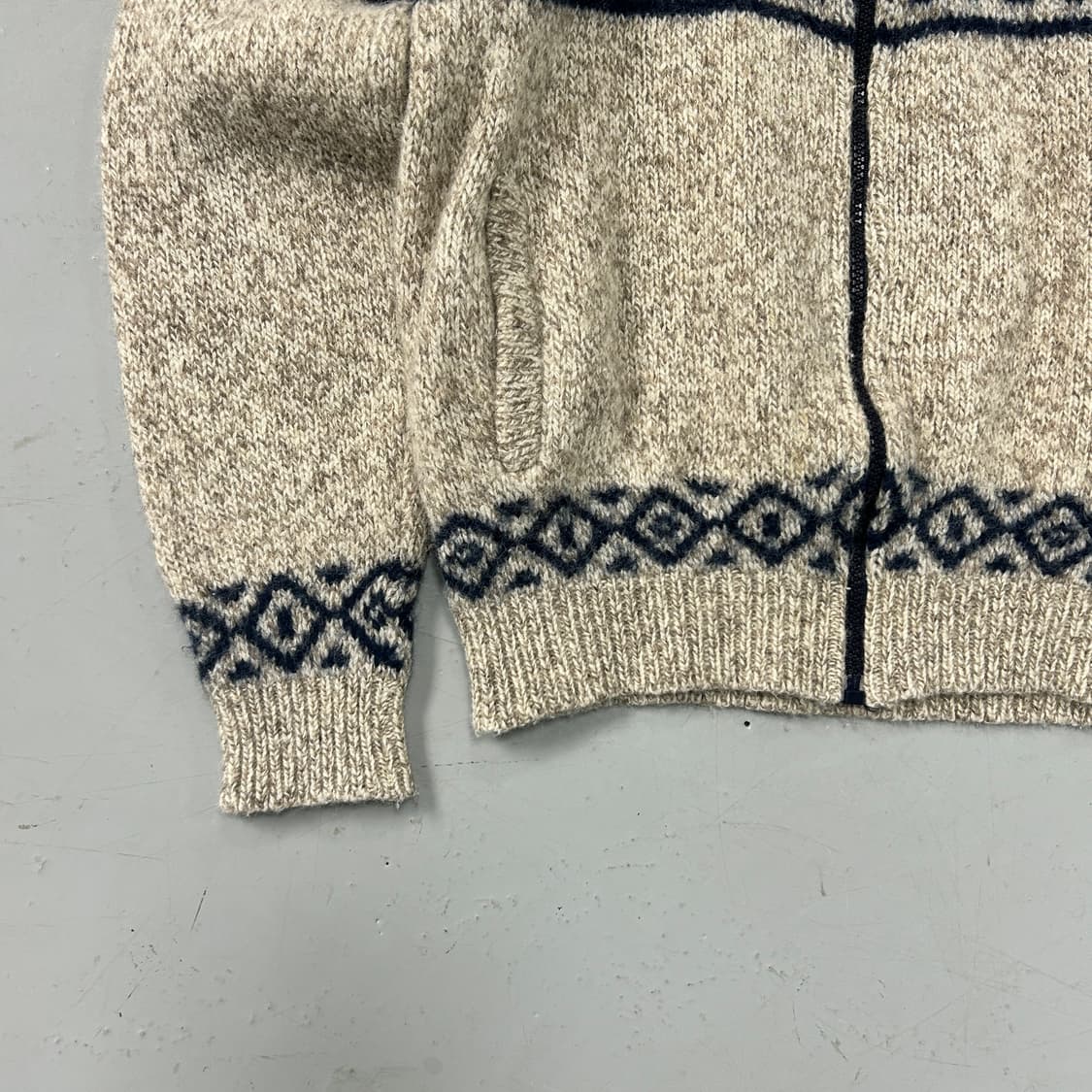 엘엘빈 오트밀 패턴 울 집업  상품이미지4