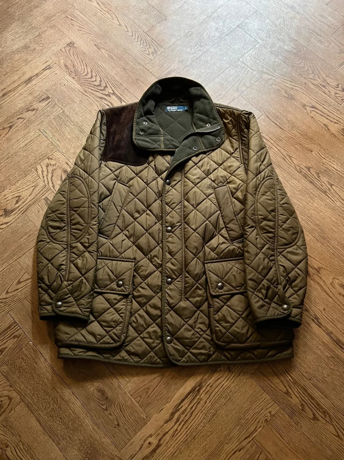 [L]폴로 랄프로렌 클래식 카키 퀼팅 헌팅 자켓 상품이미지1