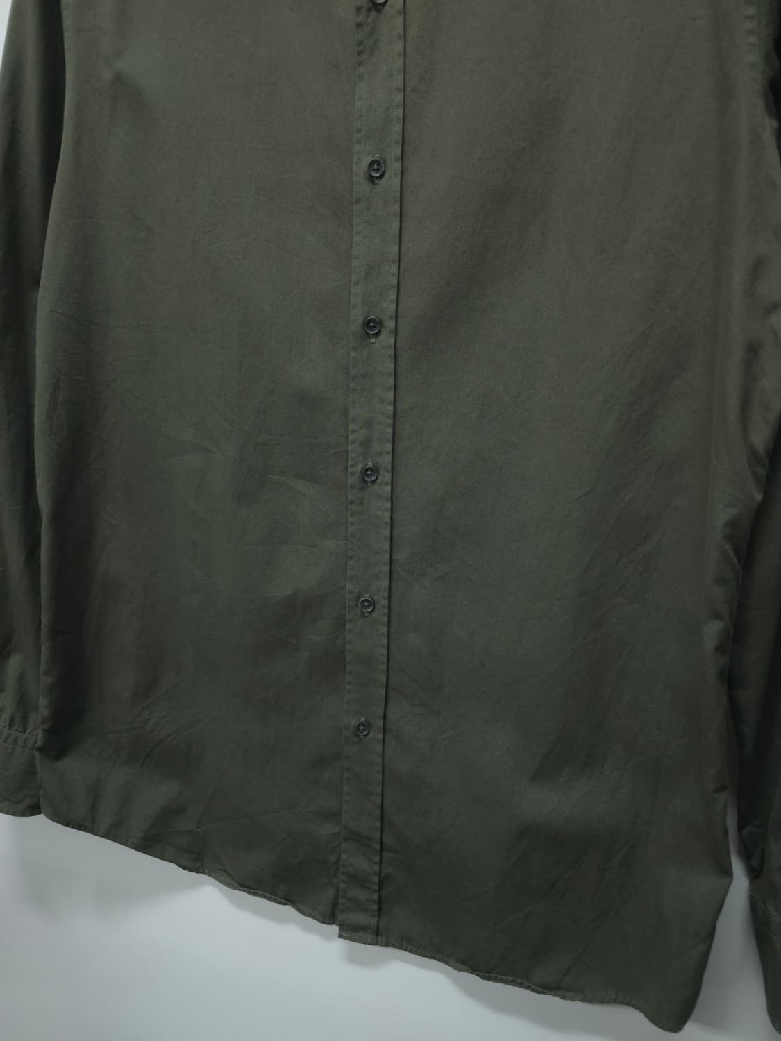 ​마시모두띠 남성용 이탈리안패브릭 카키 셔츠 (100) 상품이미지4