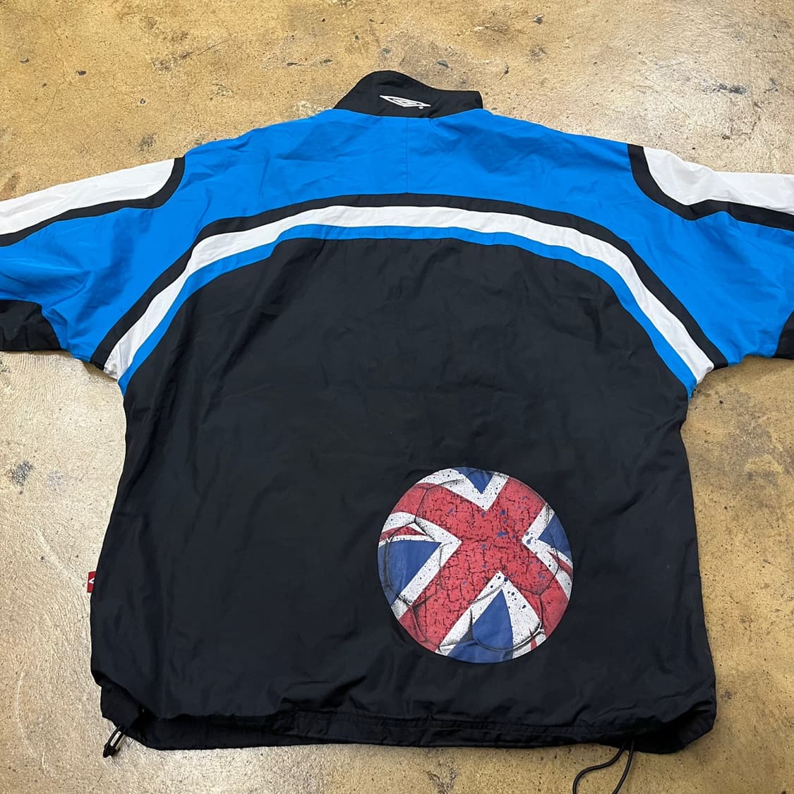 [정품/100,xl] 엄브로 블랙 블루 바람막이 자켓 b19 상품이미지4