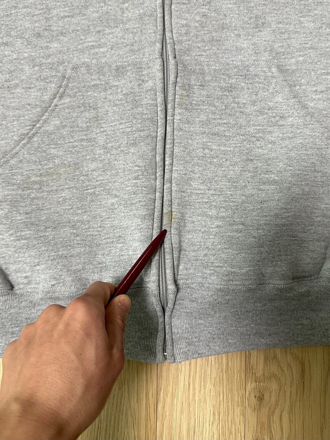 90s 빈티지 러셀 후드집업 그레이 L 상품이미지8