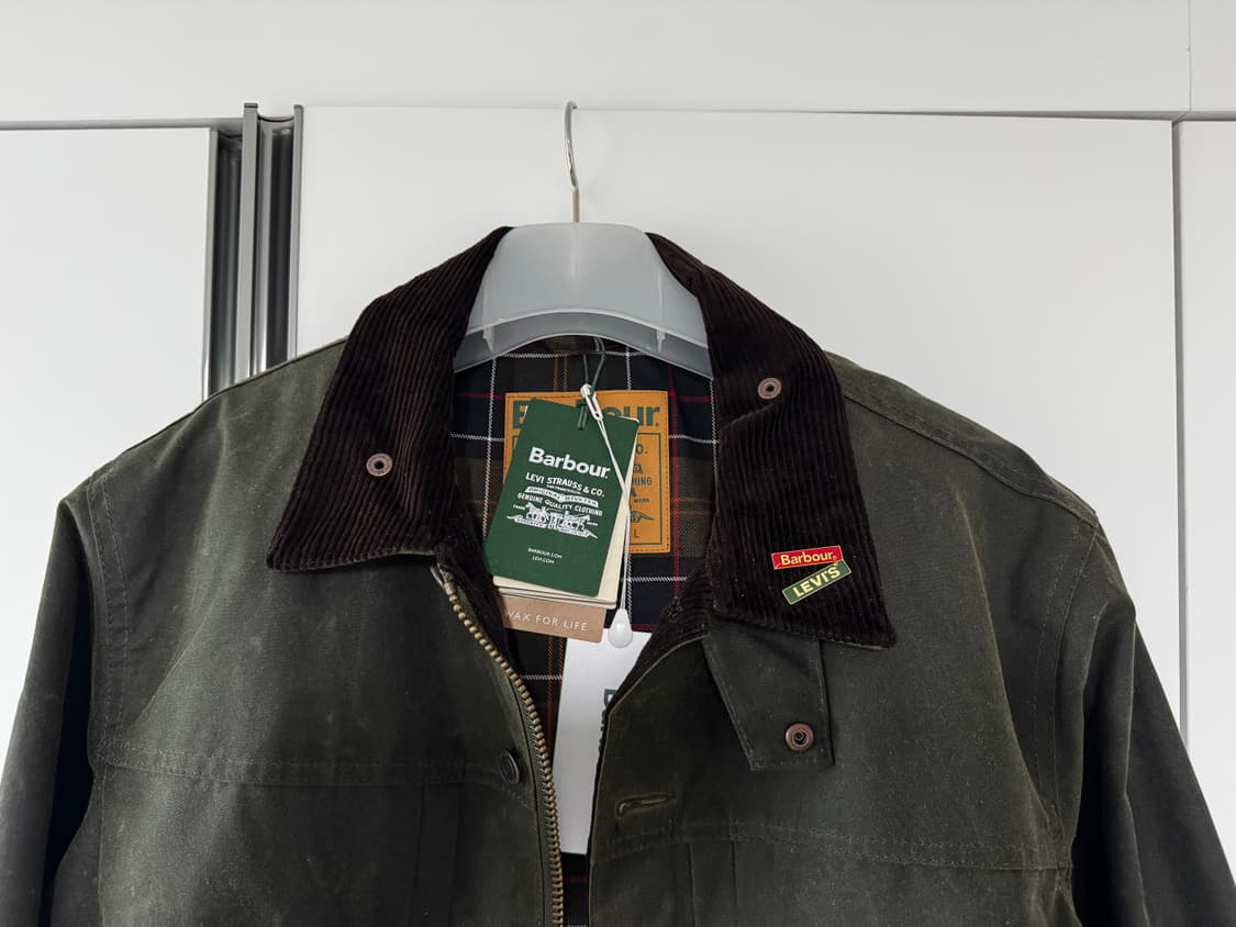 리바이스x바버 타입2 왁스드 올리브 자켓 L사이즈 상품이미지2