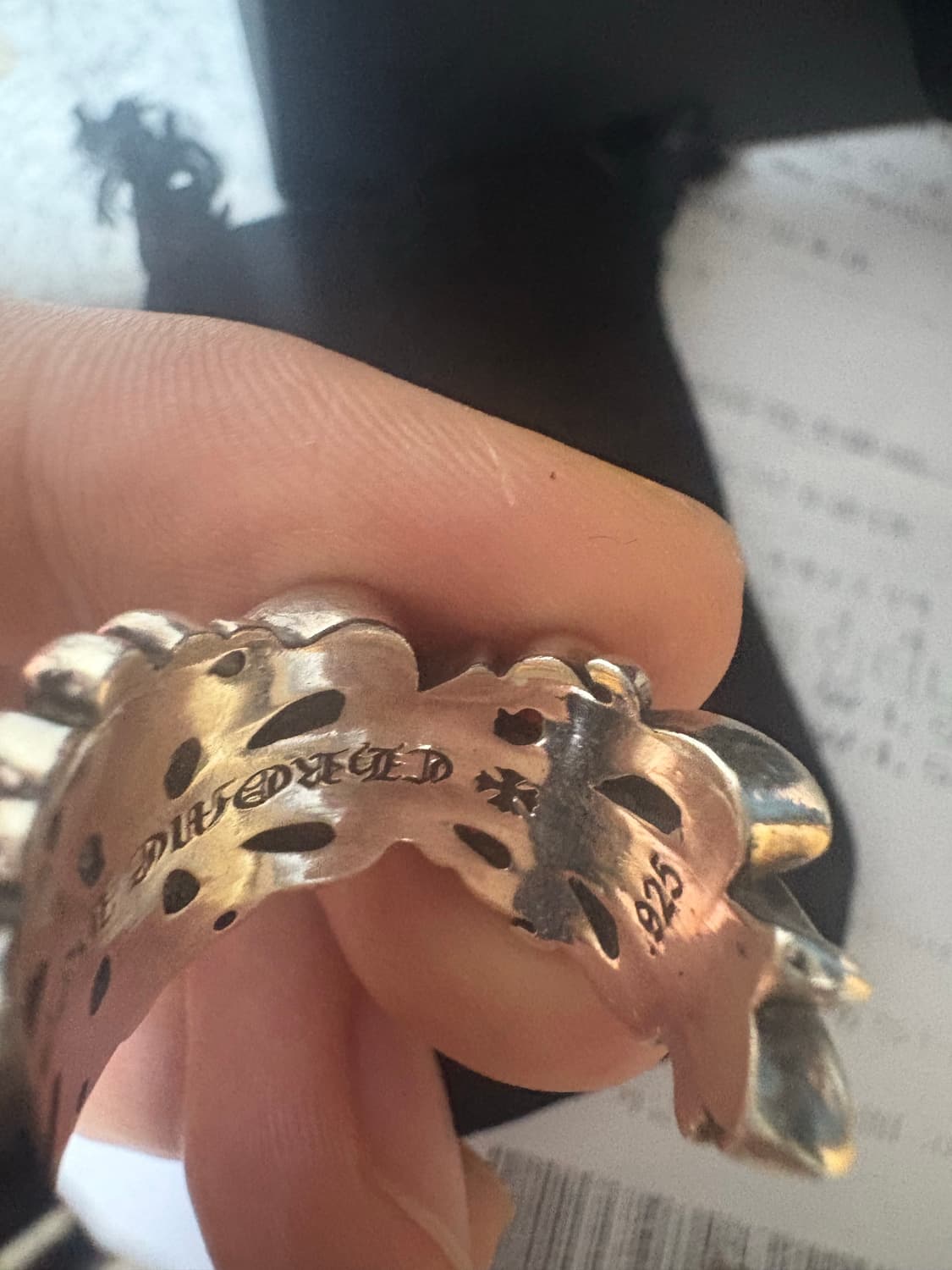 [us10.5]크롬하츠 더블플로랄링 상품이미지2