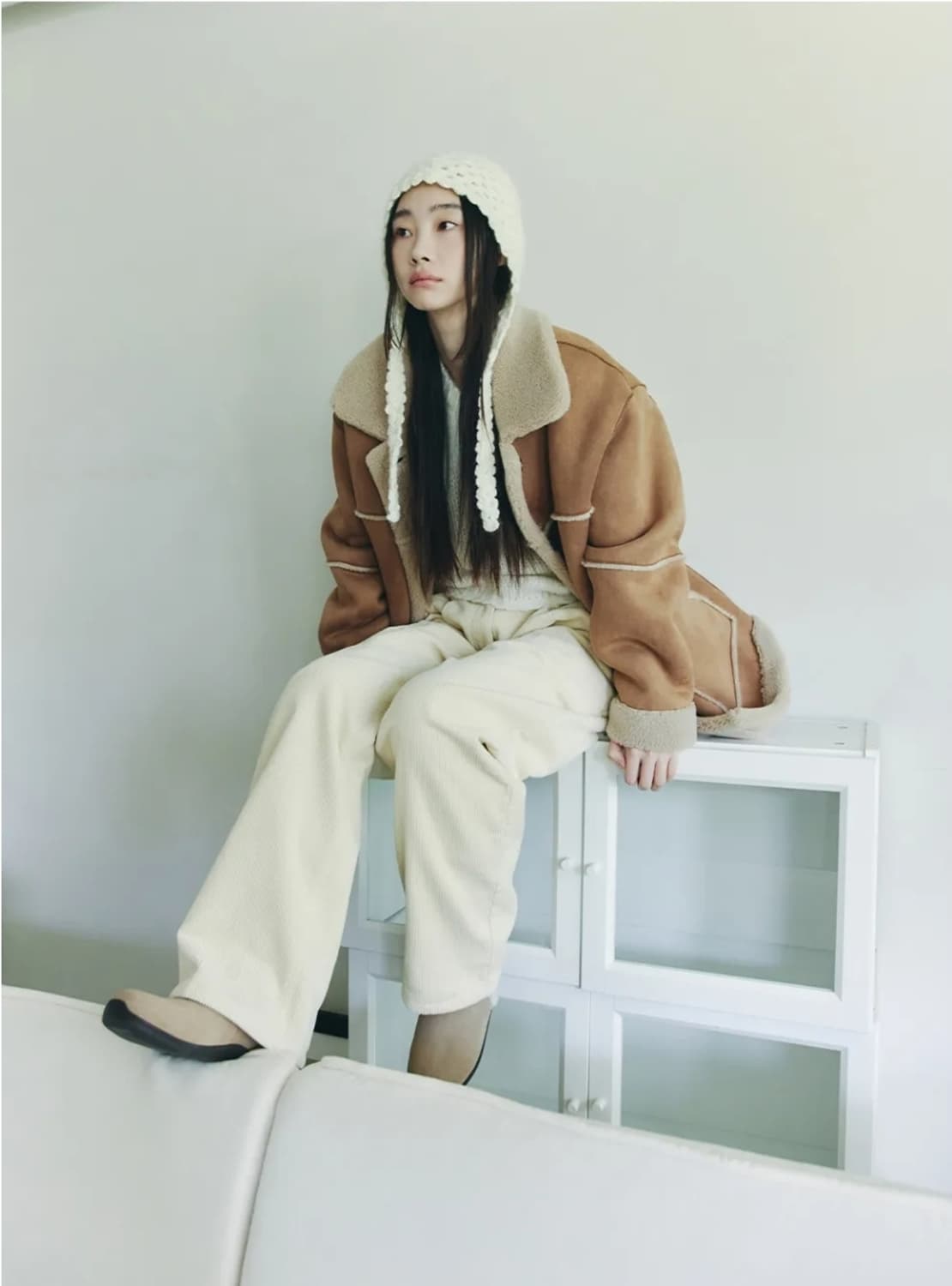 셀리테일즈 리버시블 무스탕 코트 상품이미지2