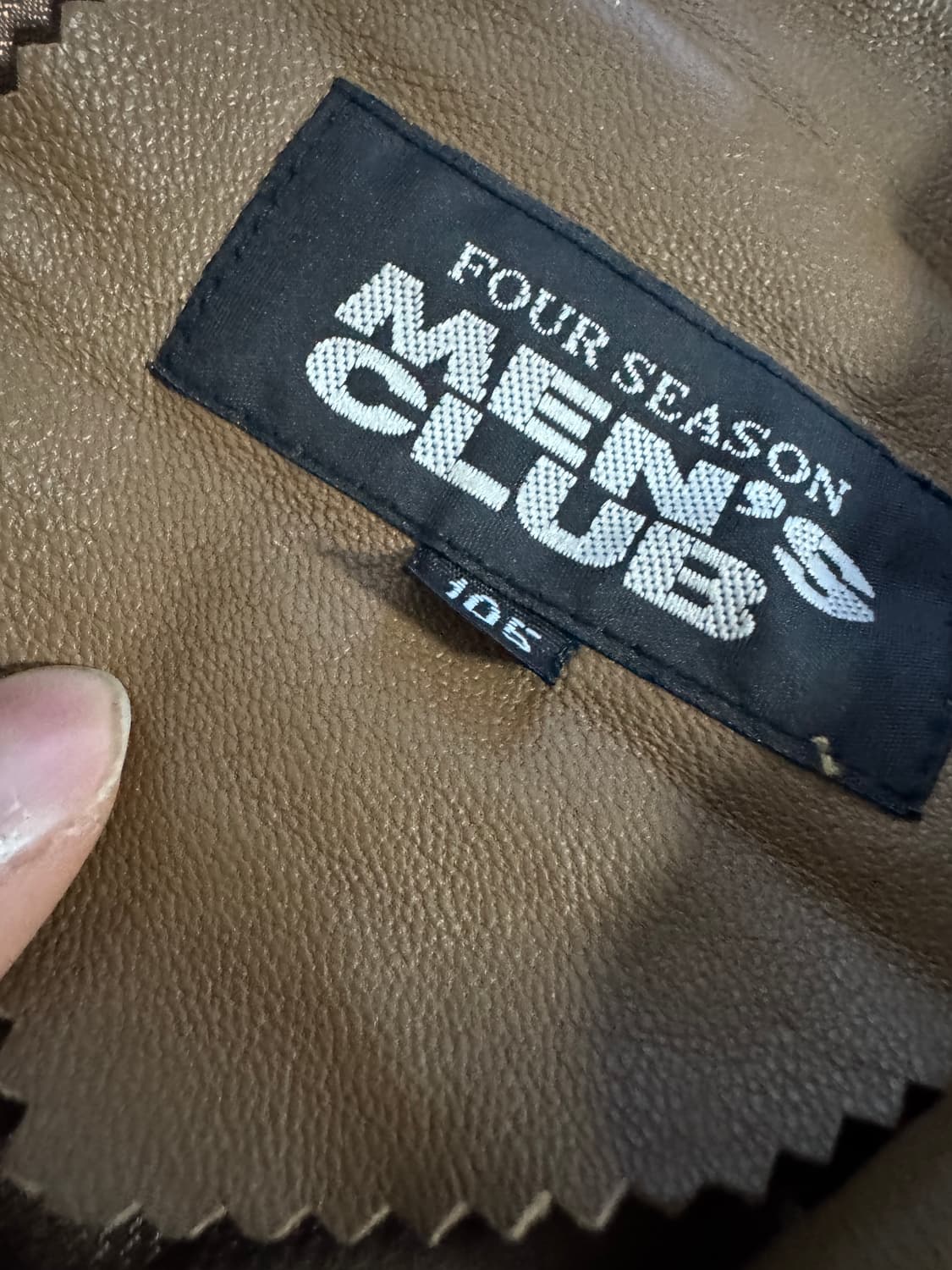 남성 빈티지 리얼 양가죽 집업 가죽 자켓 M ~ L 브라운 상품이미지3