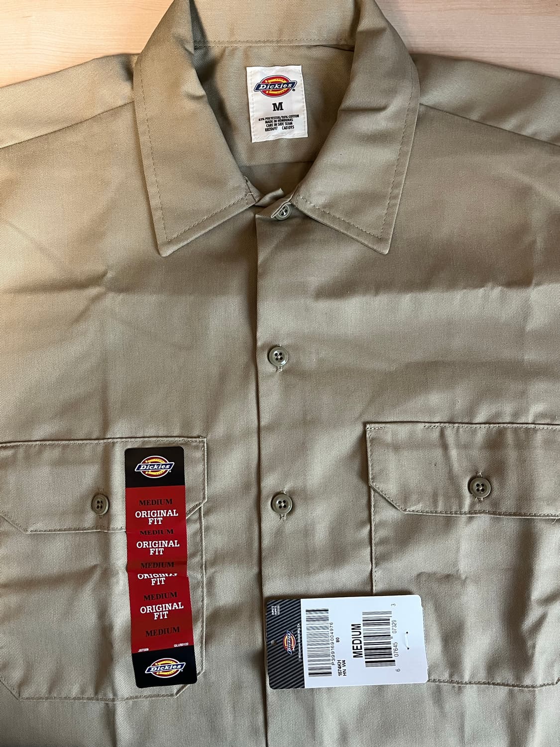 디키즈 워크셔츠 반팔 카키 상품이미지2