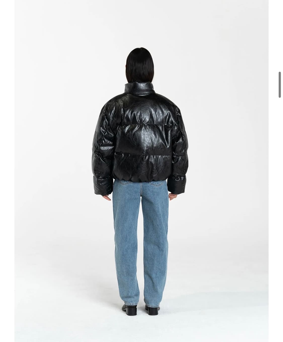 아모멘토 비건레더 패딩 M 상품이미지3