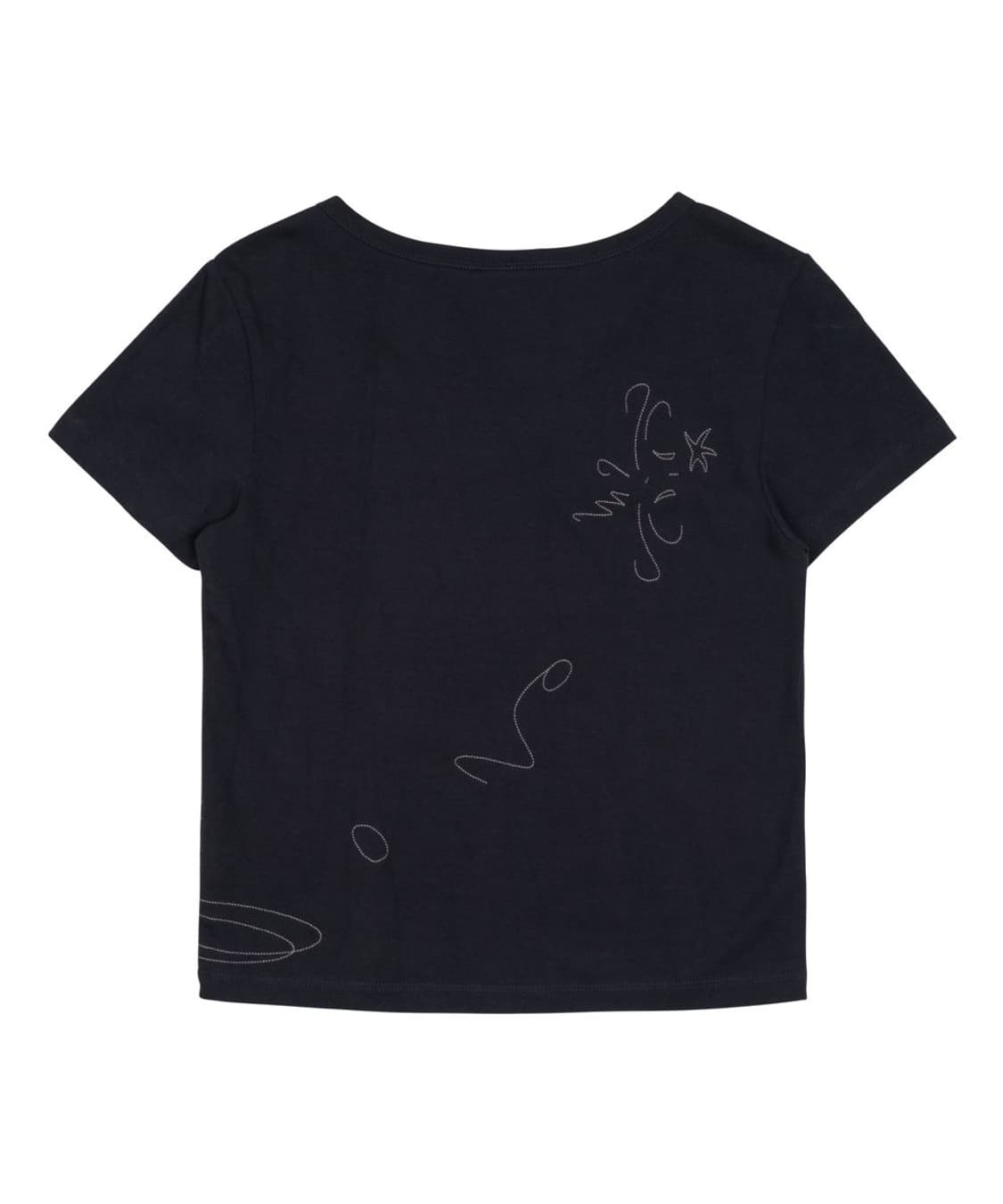 더콜디스트모먼트 스티치 사이드 헨리넥 티 네이비 반팔 티셔츠 상품이미지2