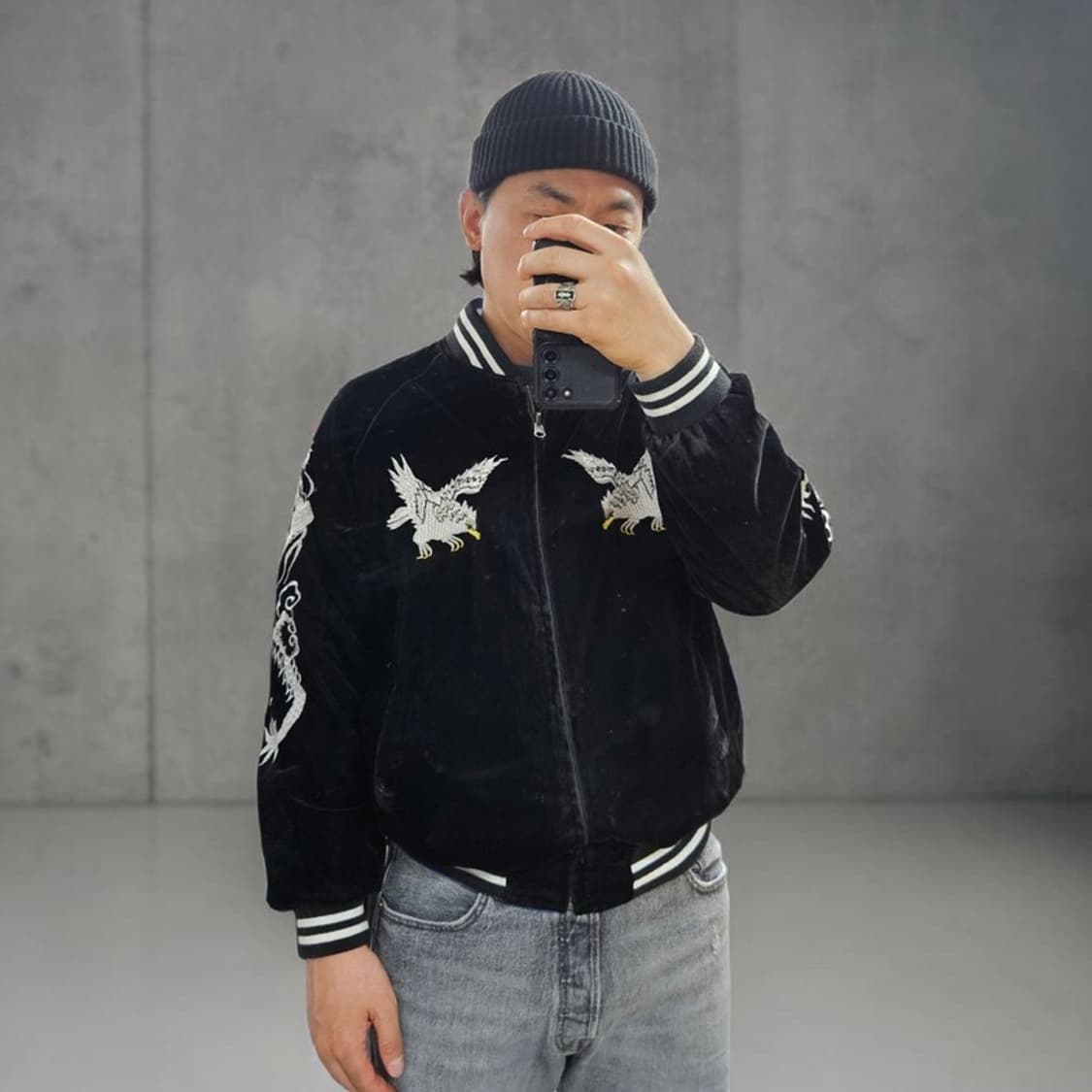 JPN 스카쟌 벨벳 양면 자켓 M0384 상품이미지1