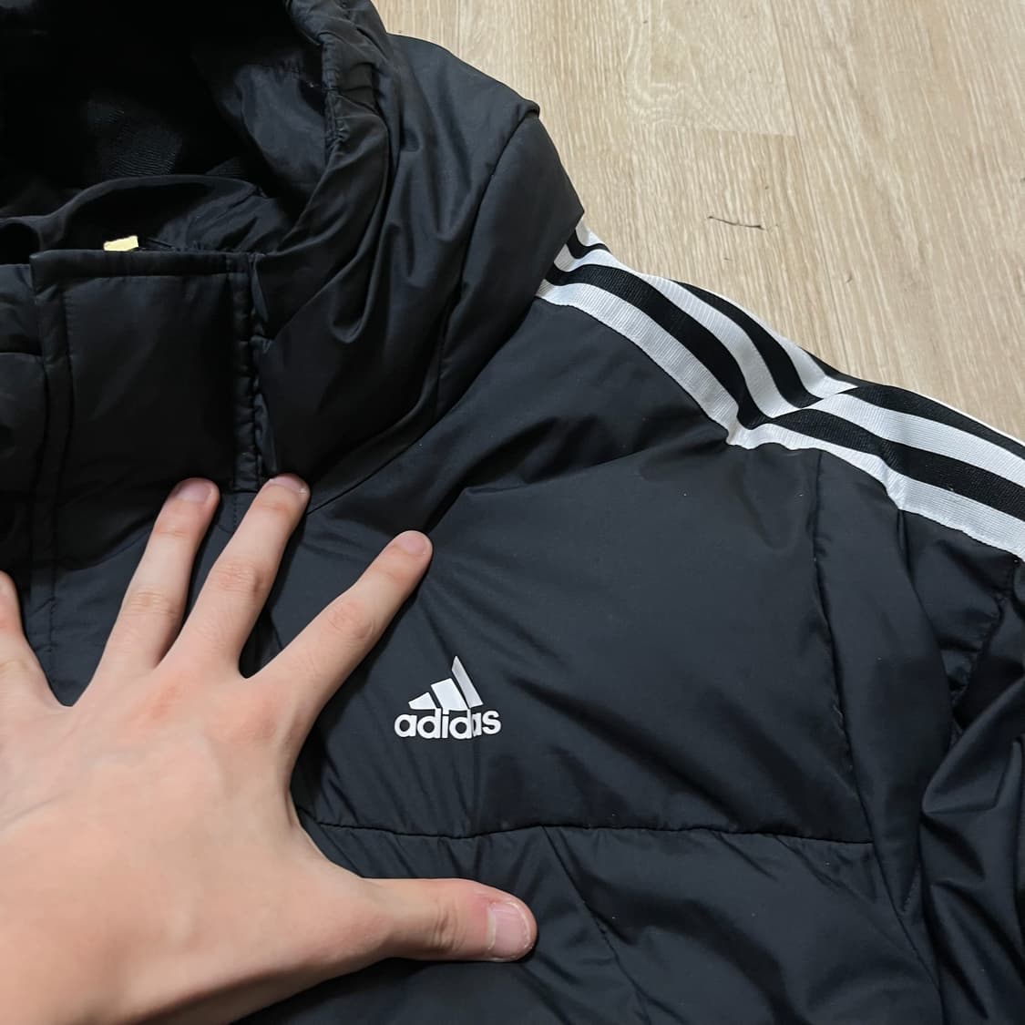 아디다스 남성 덕다운 후드 롱패딩 XL/105 상품이미지3