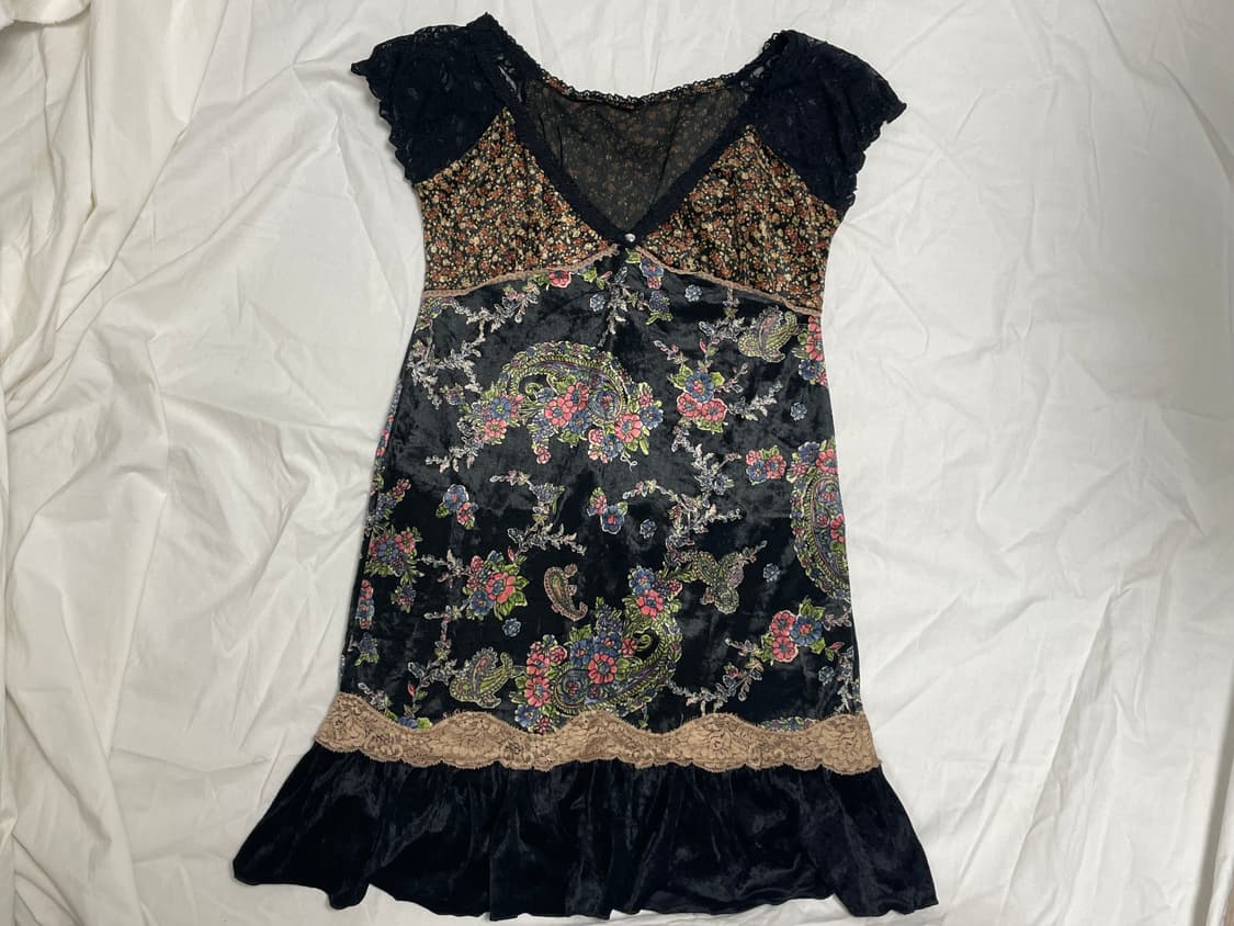 vintage velvet dress 상품이미지1
