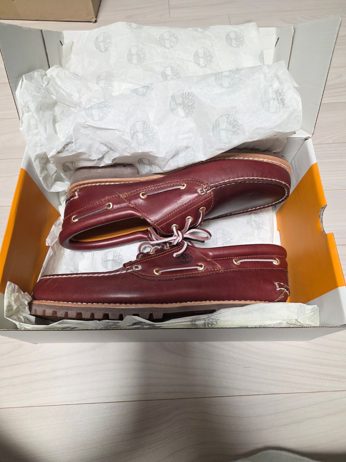 팀버랜드 3아이 보트슈즈 버건디 290 상품이미지3