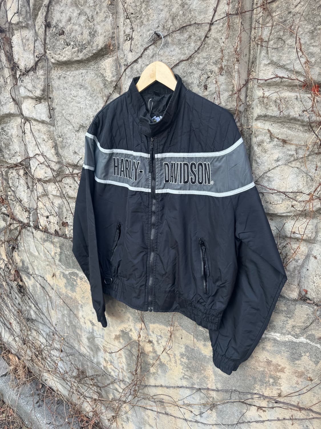 할리데이비슨 빈티지 자수 로고 프린팅 정비공 바람막이 퀄팅 자켓 상품이미지3