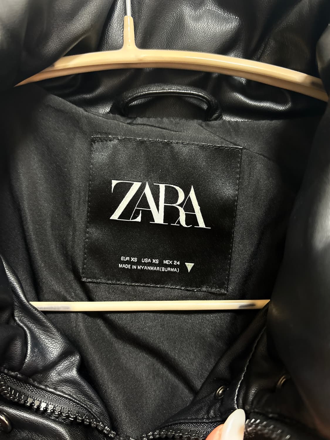 자라 레더 패딩 상품이미지2