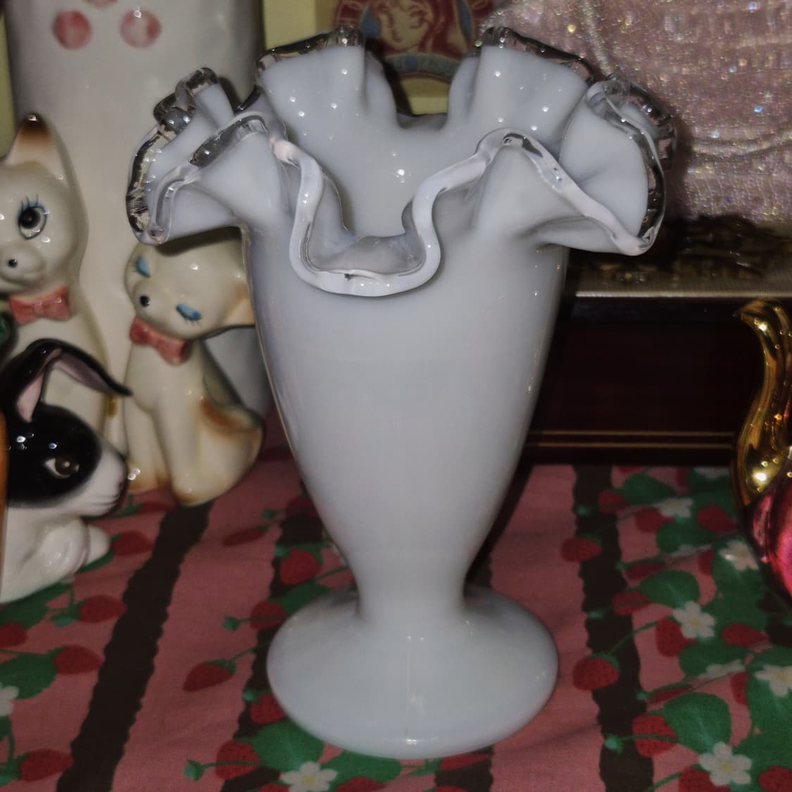 70s 밀크 오팔린 프릴 글라스 홀더 상품이미지7